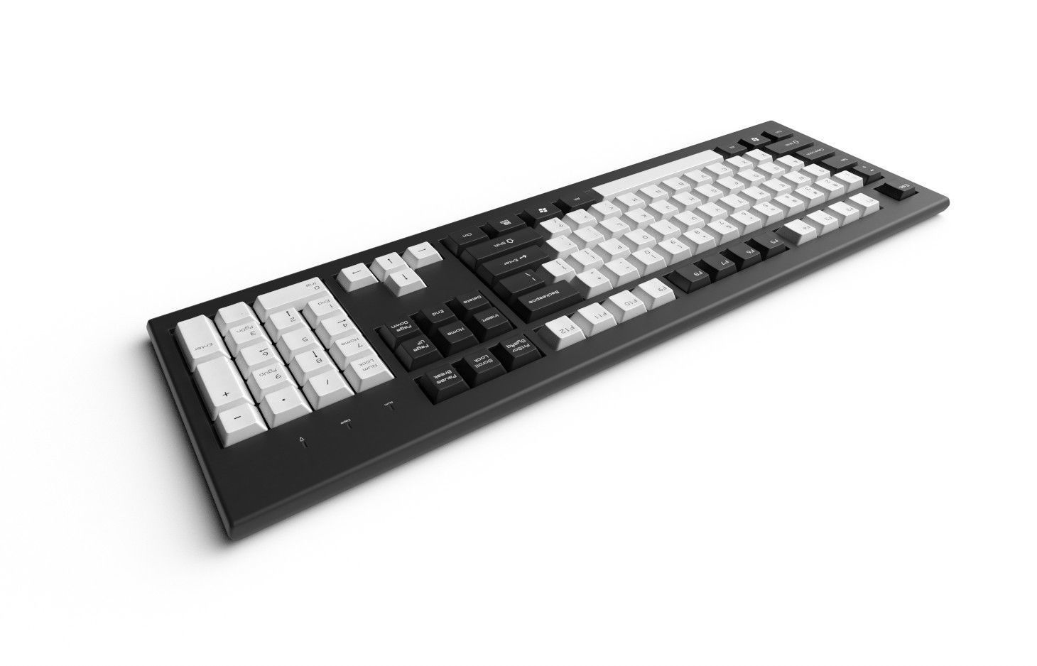 Pc Keyboard M01B Low-poly 3D model_4