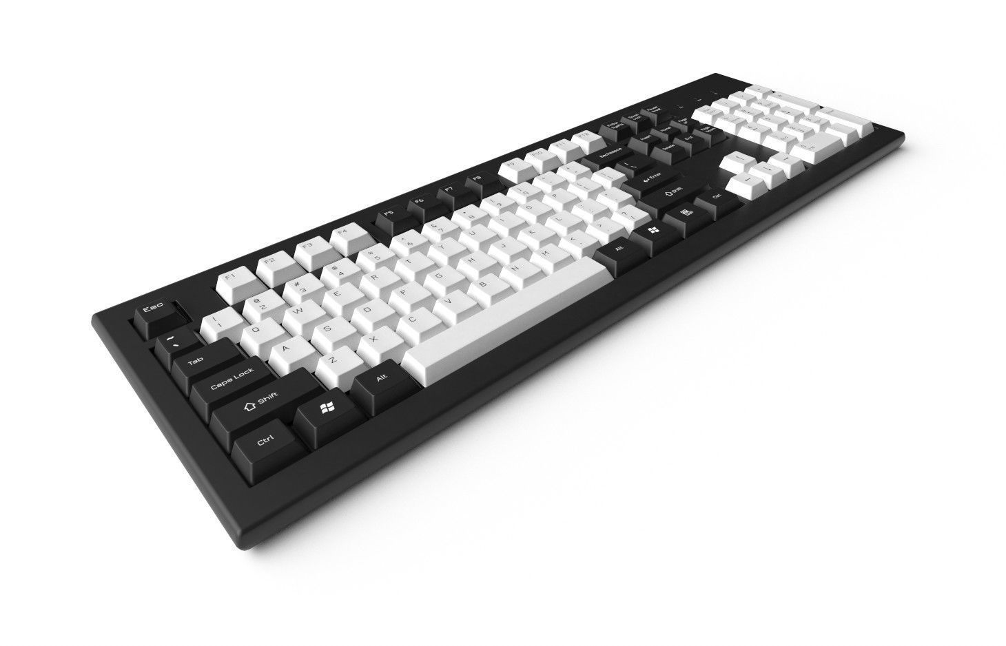 Pc Keyboard M01B Low-poly 3D model_5