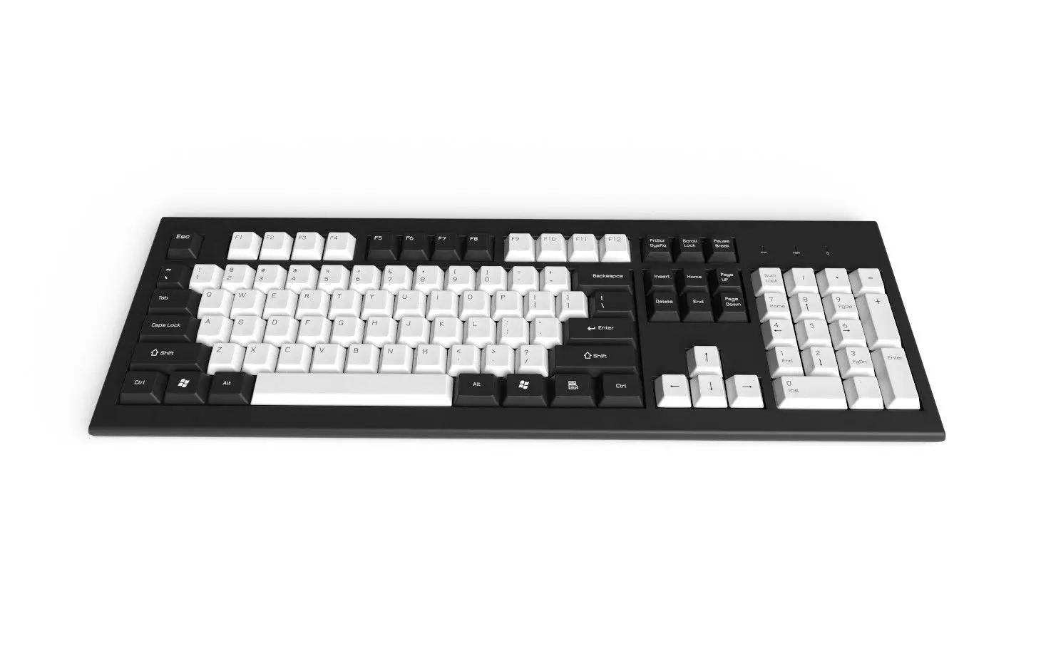 Pc Keyboard M01B Low-poly 3D model_0