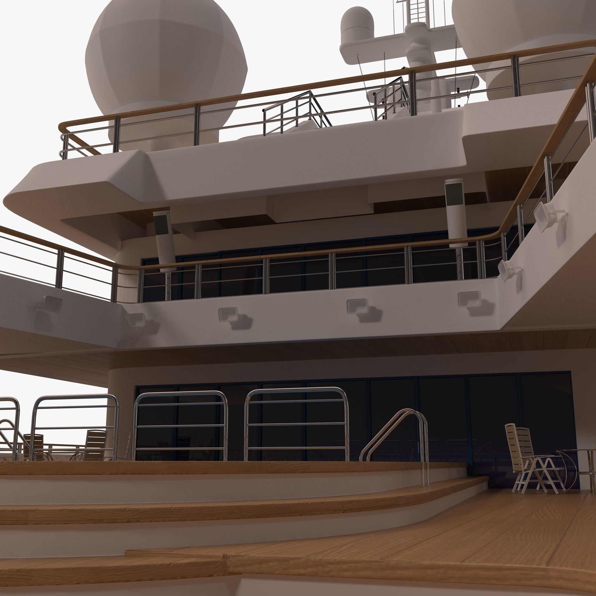Octopus Yacht Low-poly 3D model_38