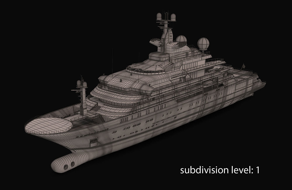 Octopus Yacht Low-poly 3D model_50