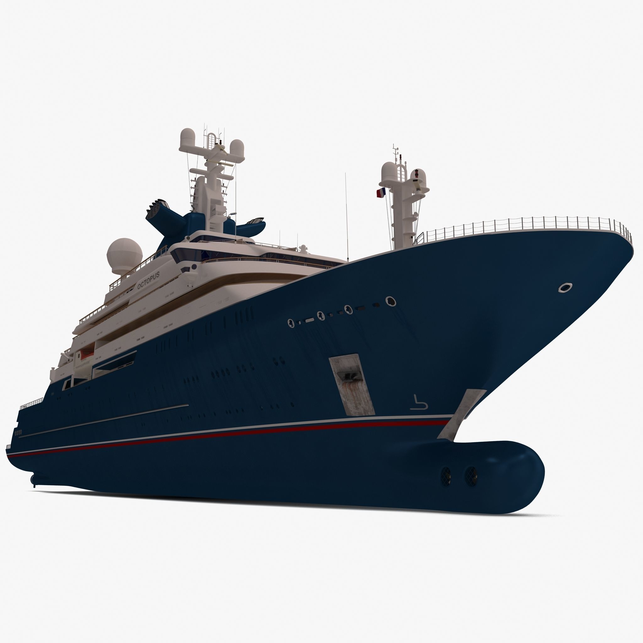 Octopus Yacht Low-poly 3D model_22