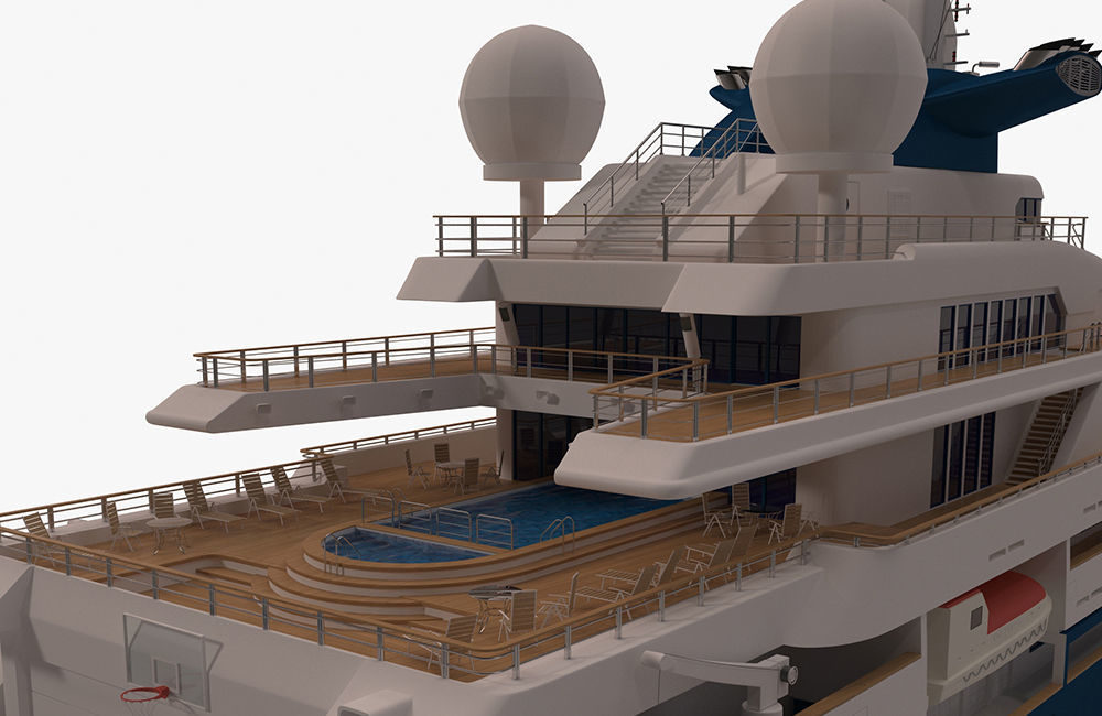 Octopus Yacht Low-poly 3D model_36