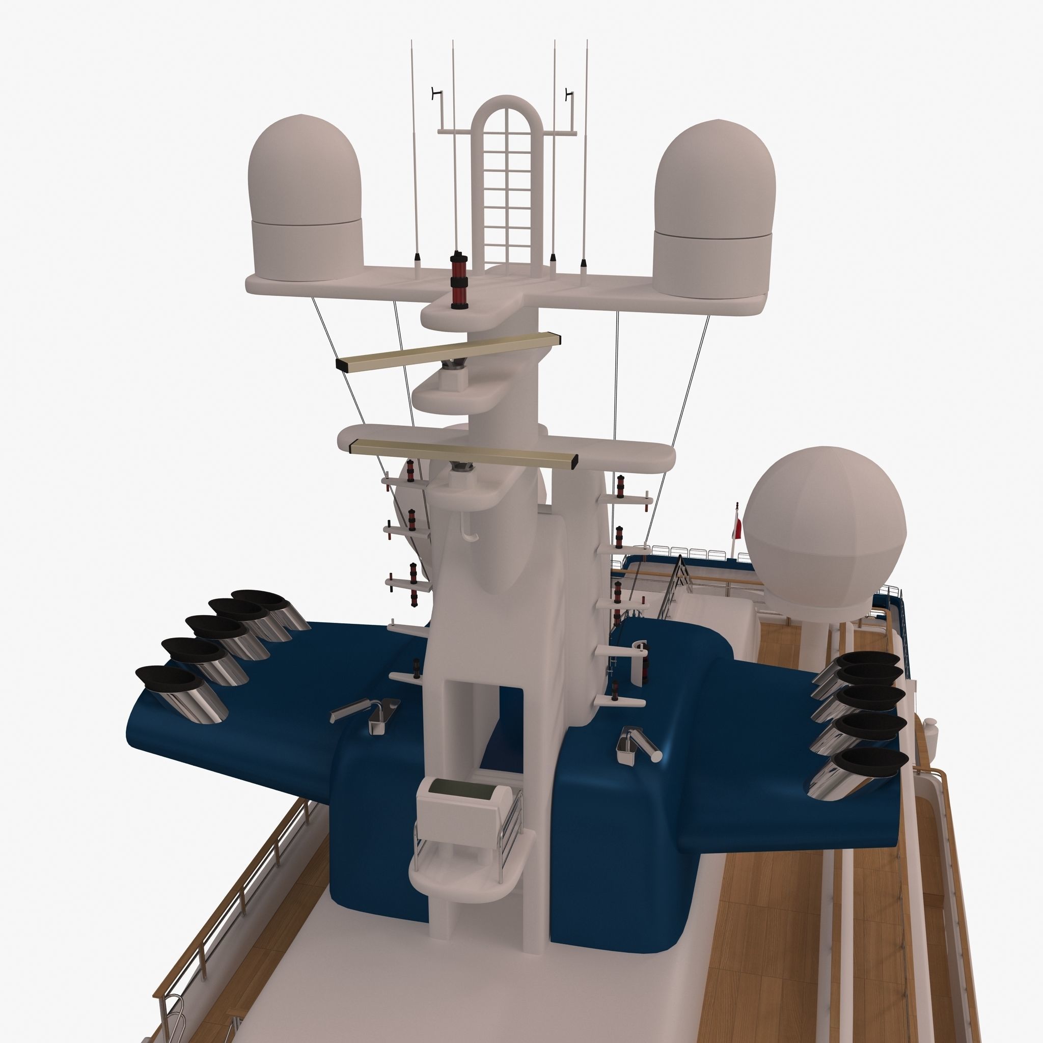 Octopus Yacht Low-poly 3D model_32