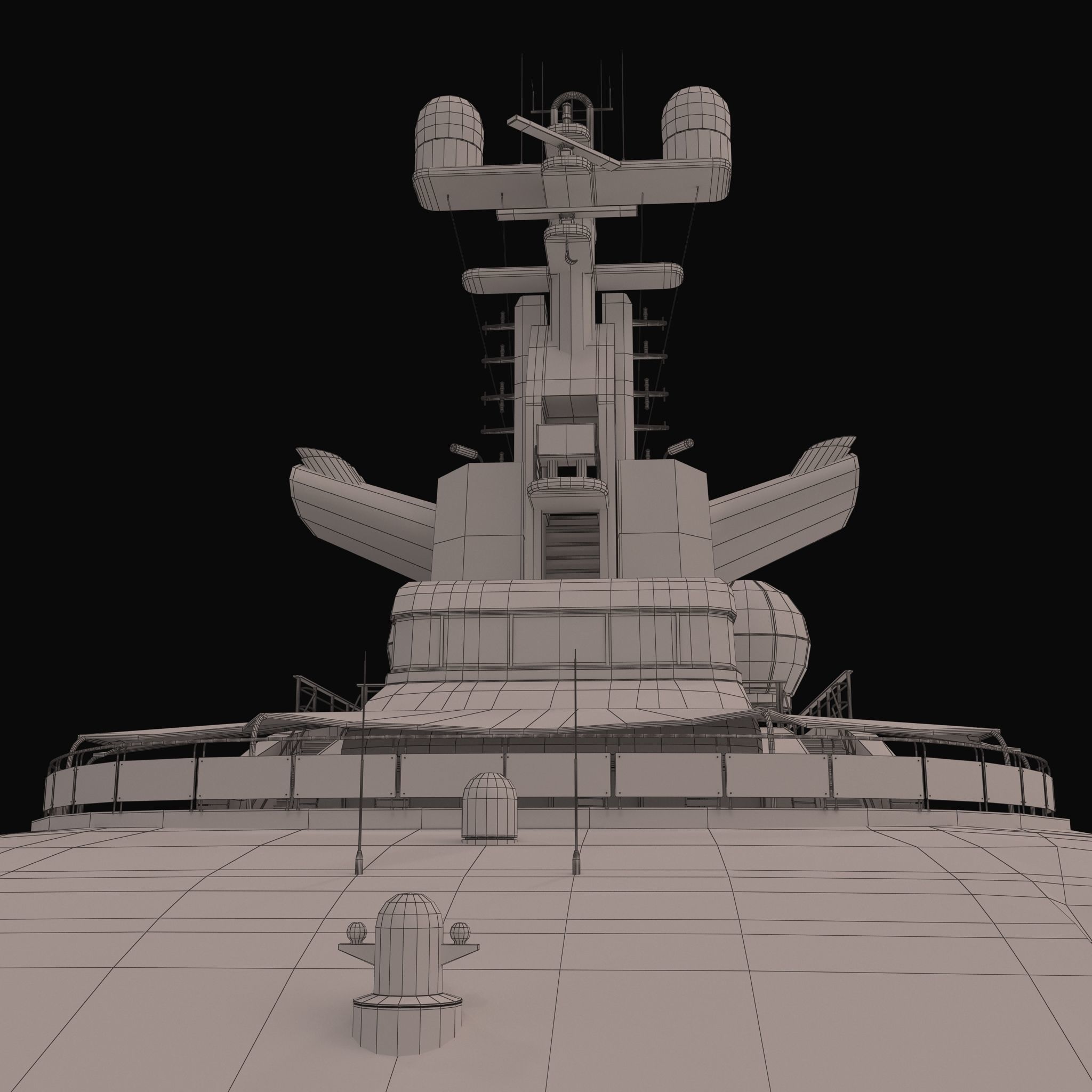 Octopus Yacht Low-poly 3D model_57