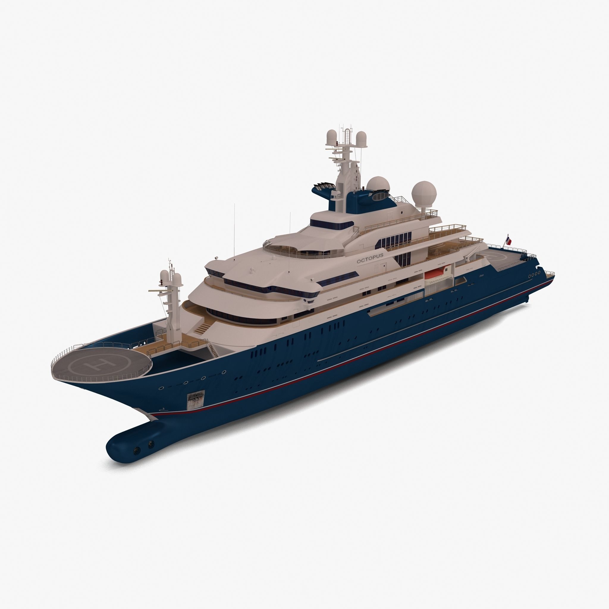 Octopus Yacht Low-poly 3D model_46