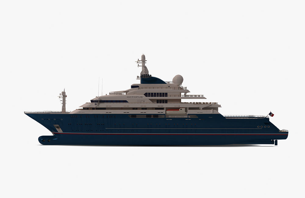 Octopus Yacht Low-poly 3D model_14