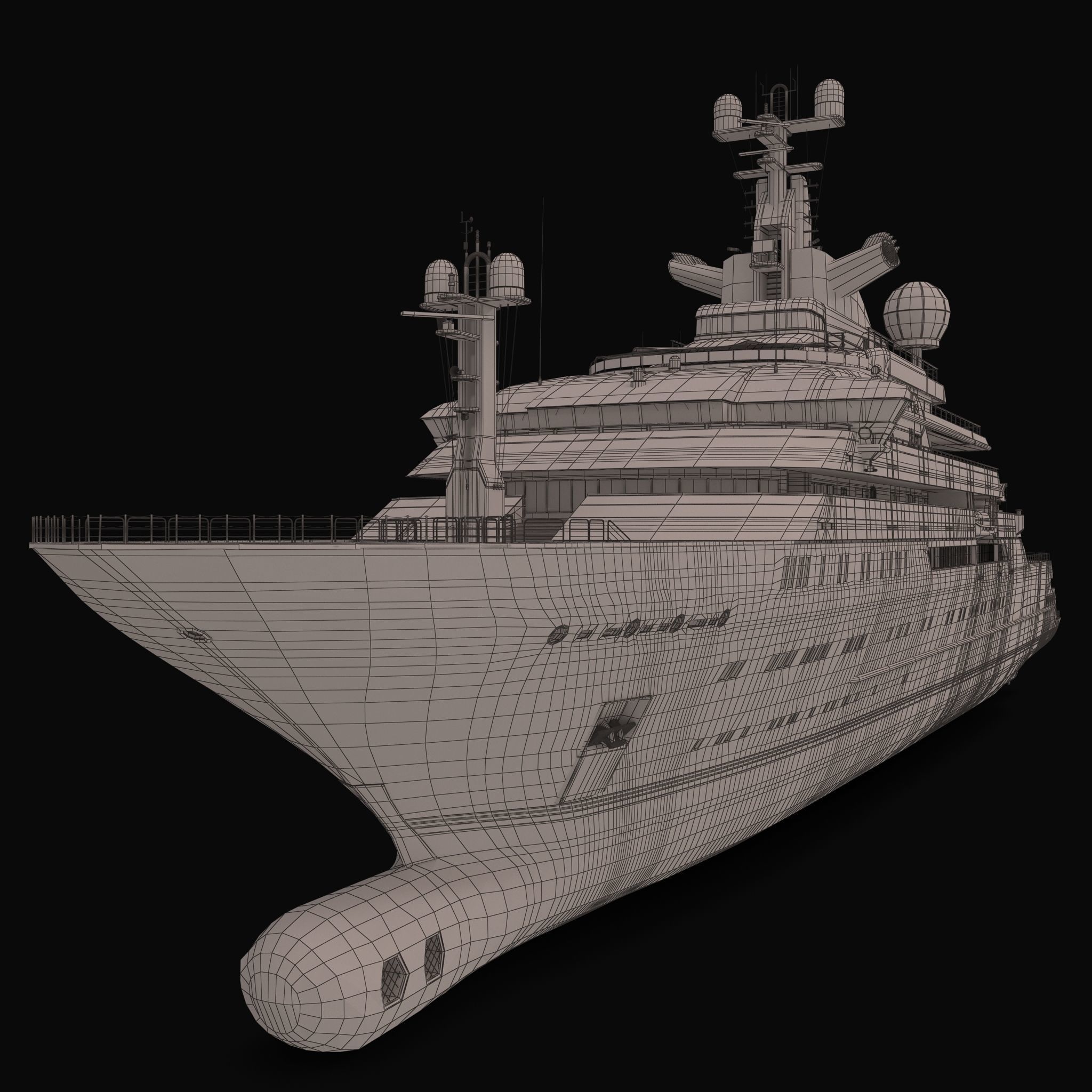 Octopus Yacht Low-poly 3D model_71