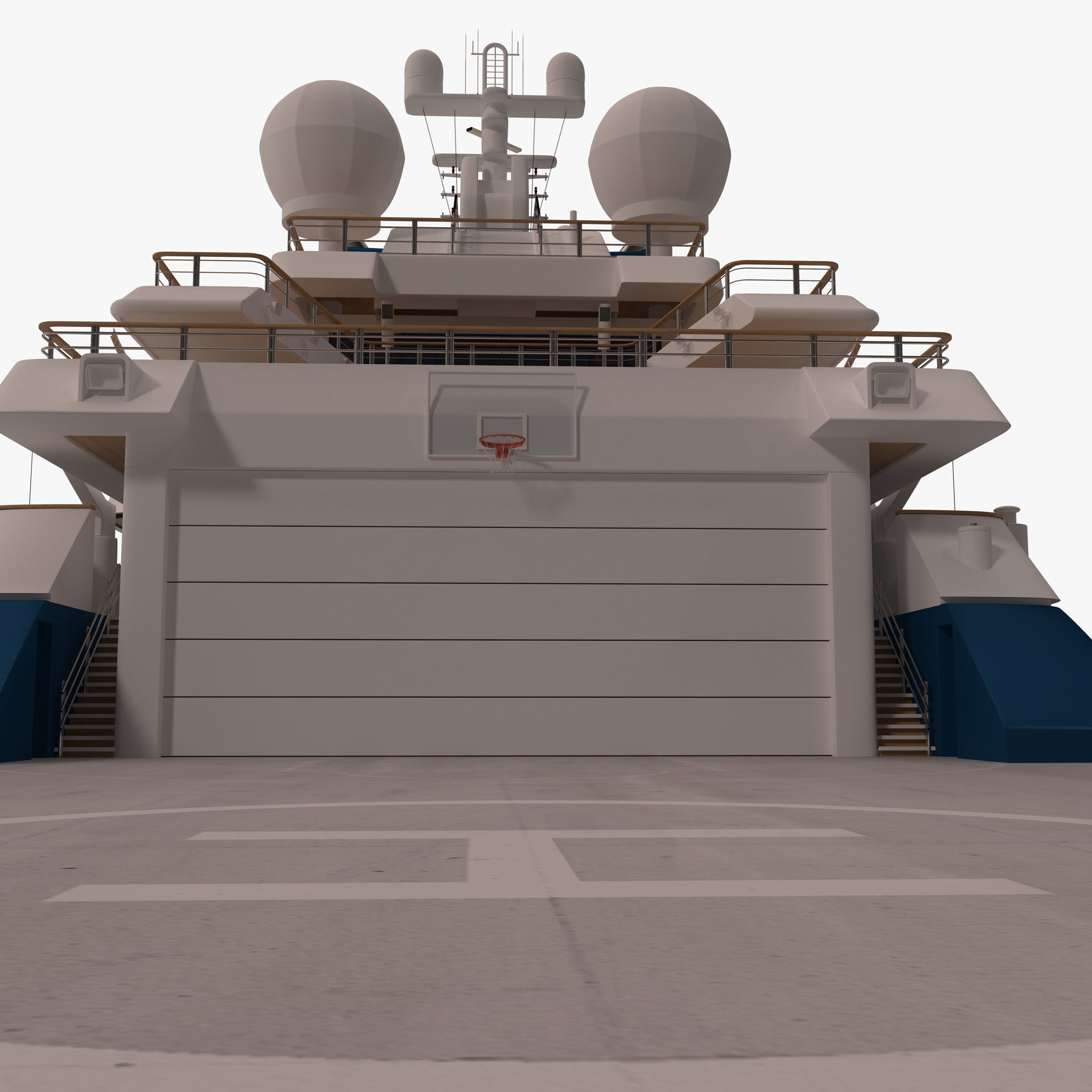 Octopus Yacht Low-poly 3D model_41