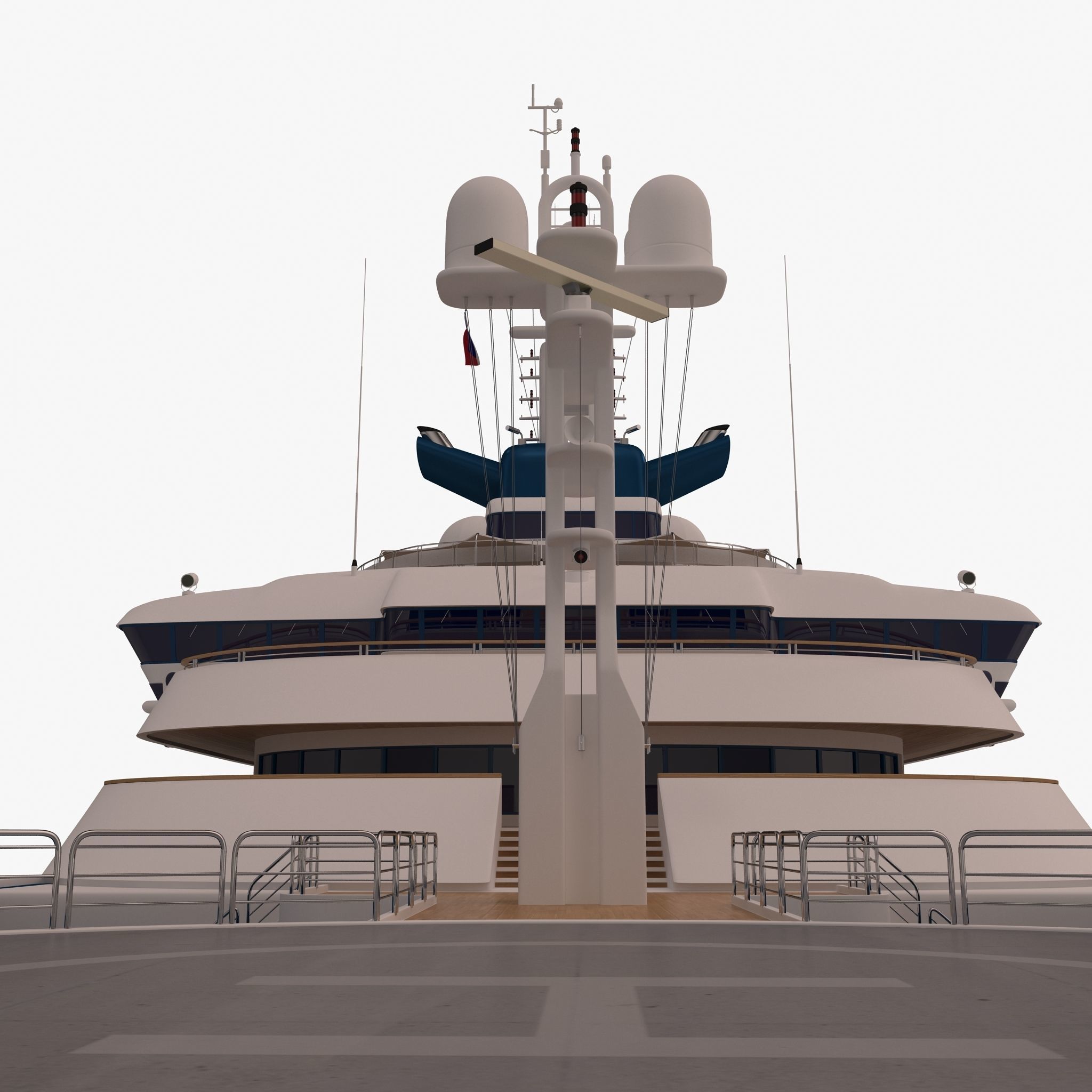 Octopus Yacht Low-poly 3D model_23