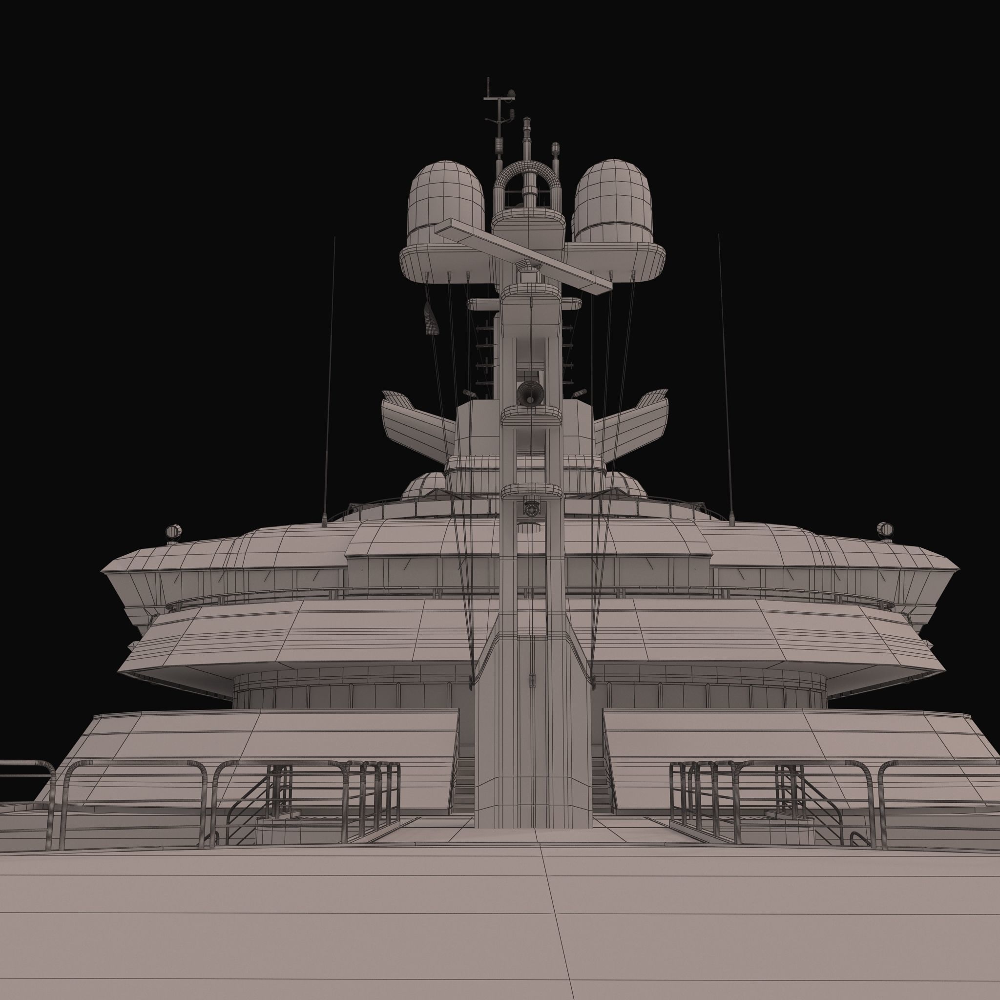 Octopus Yacht Low-poly 3D model_59
