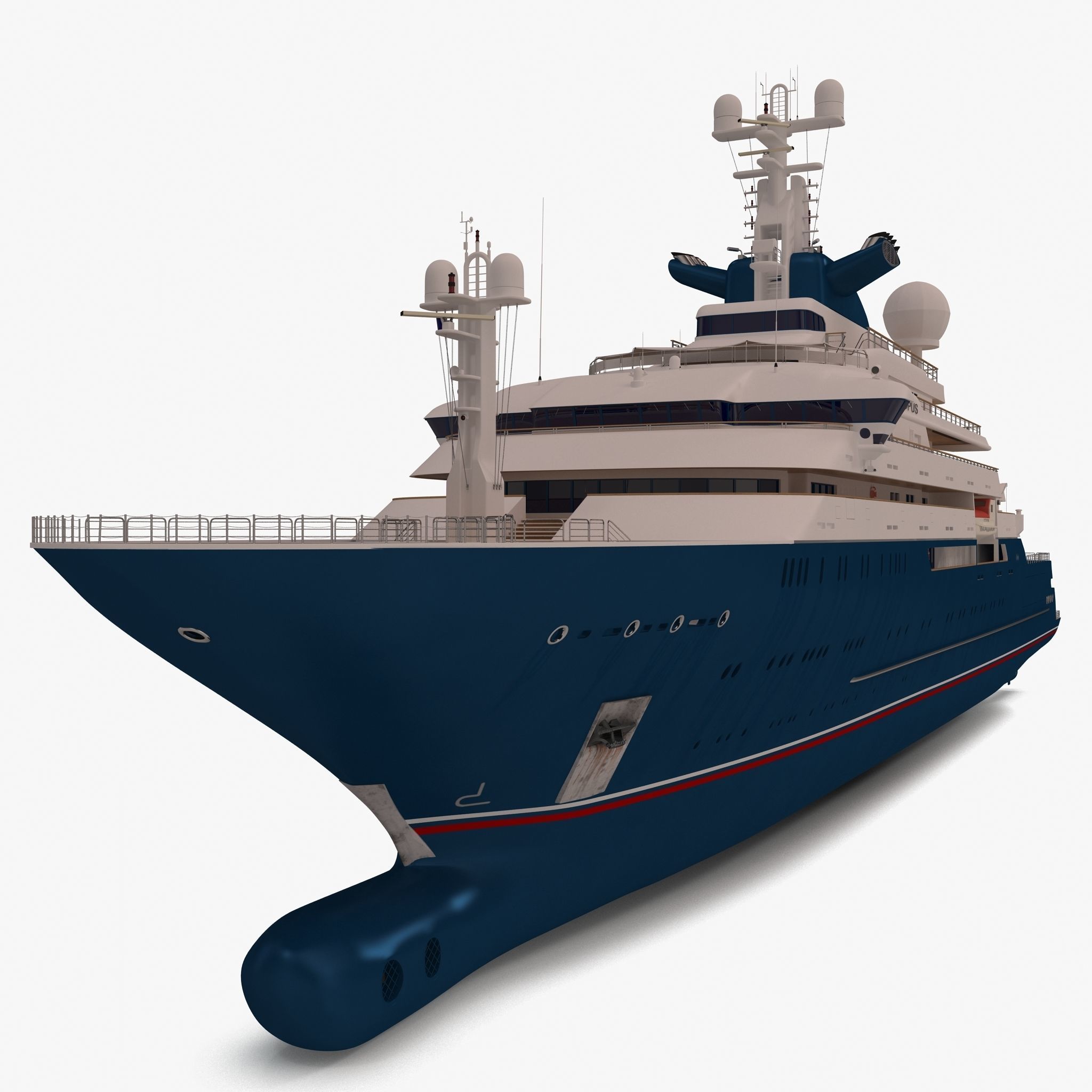 Octopus Yacht Low-poly 3D model_21