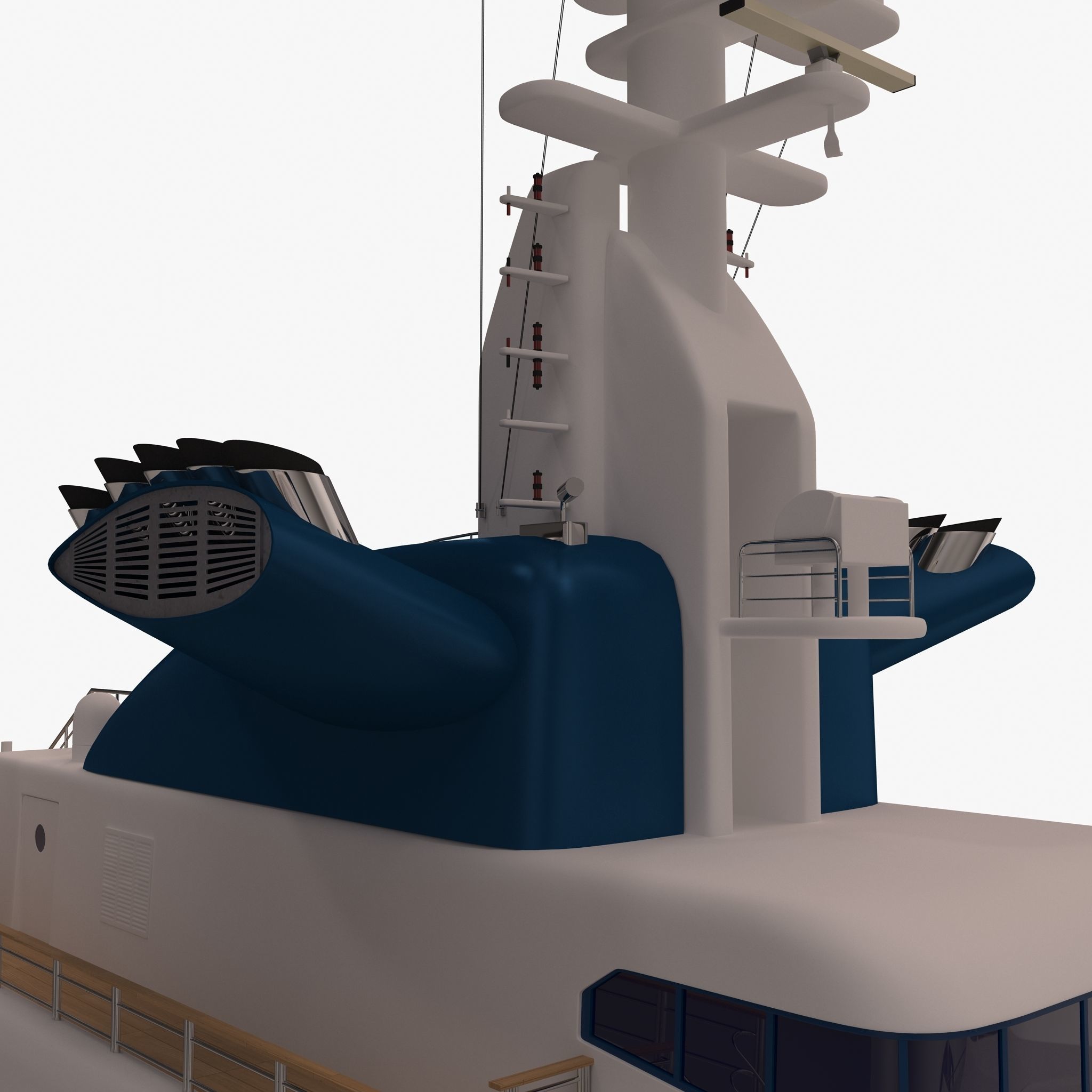 Octopus Yacht Low-poly 3D model_30