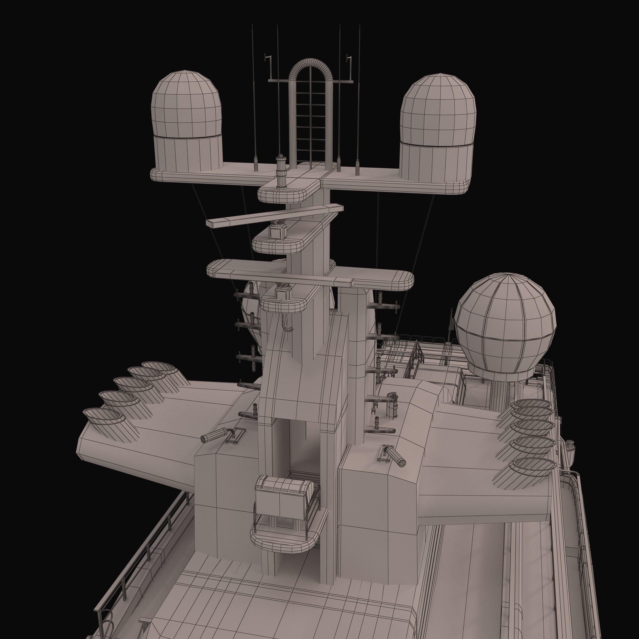 Octopus Yacht Low-poly 3D model_62