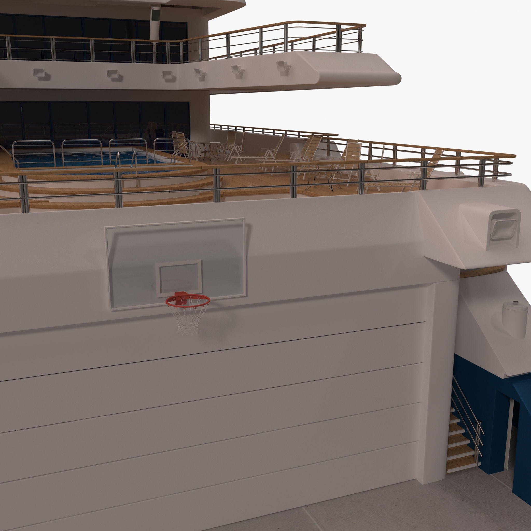 Octopus Yacht Low-poly 3D model_40