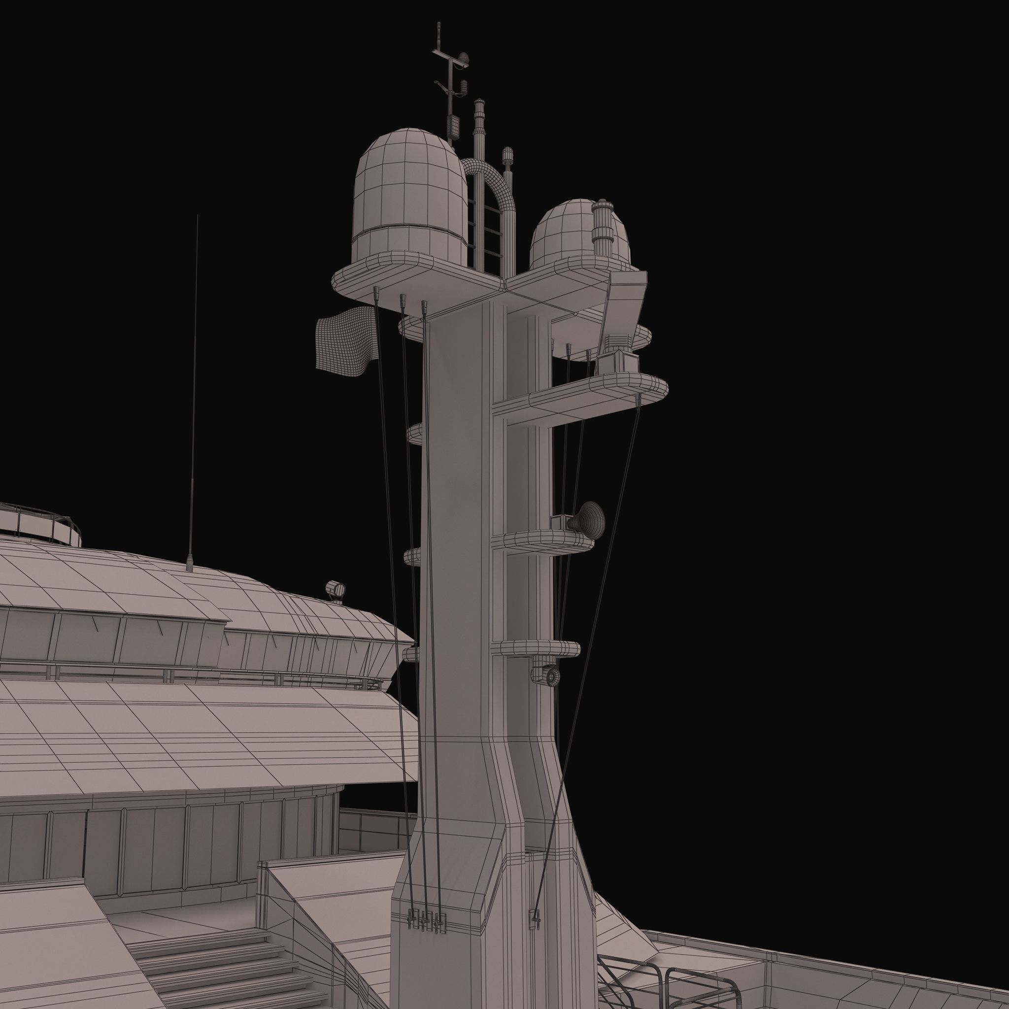 Octopus Yacht Low-poly 3D model_69