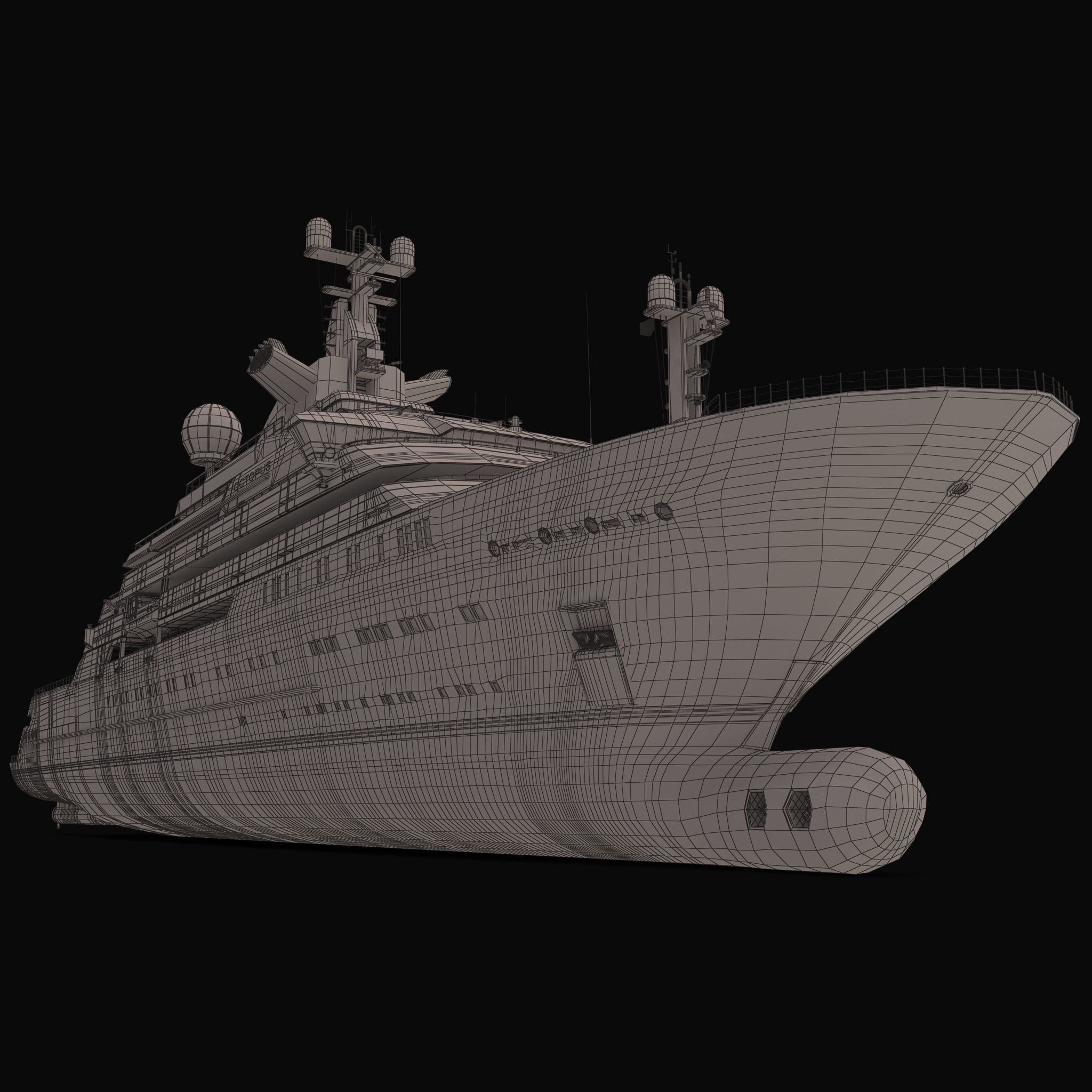 Octopus Yacht Low-poly 3D model_60