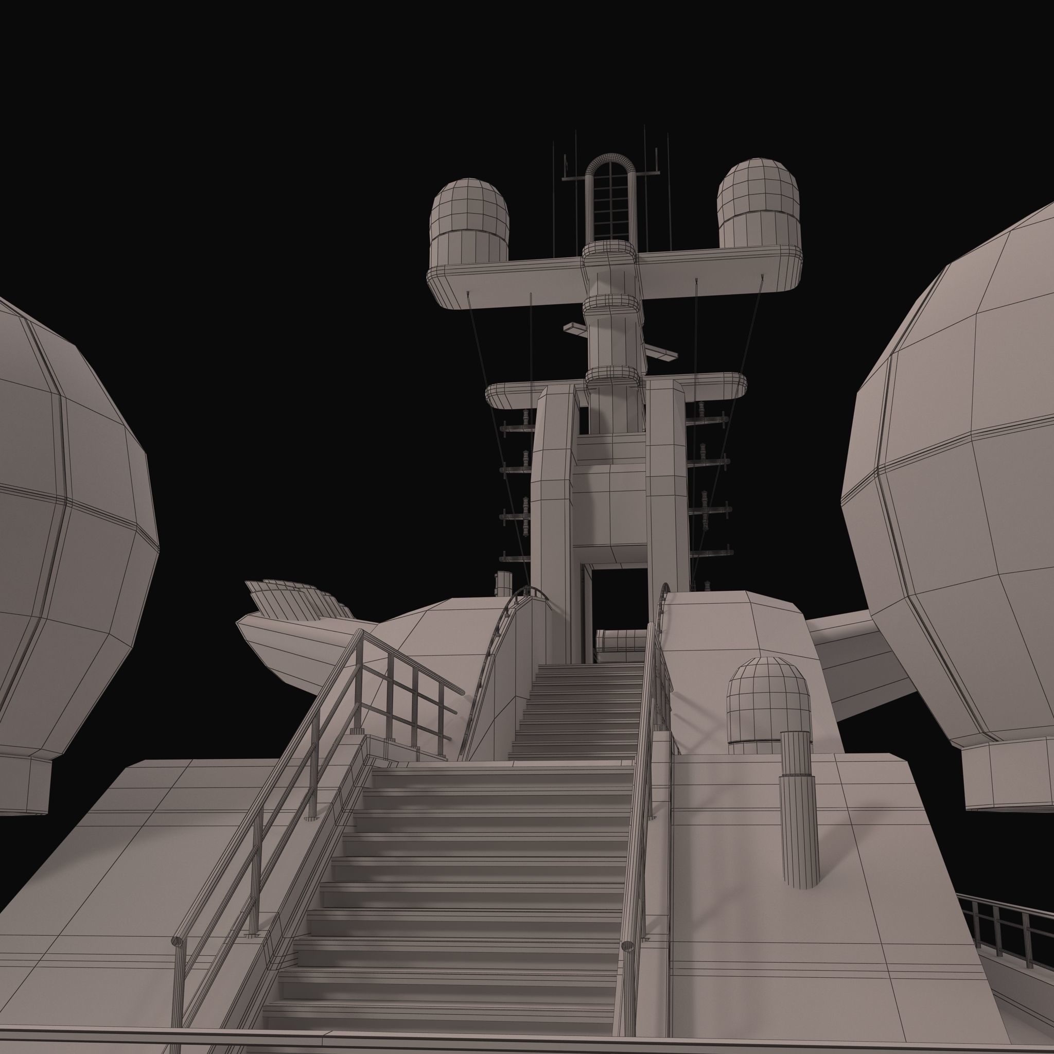 Octopus Yacht Low-poly 3D model_68