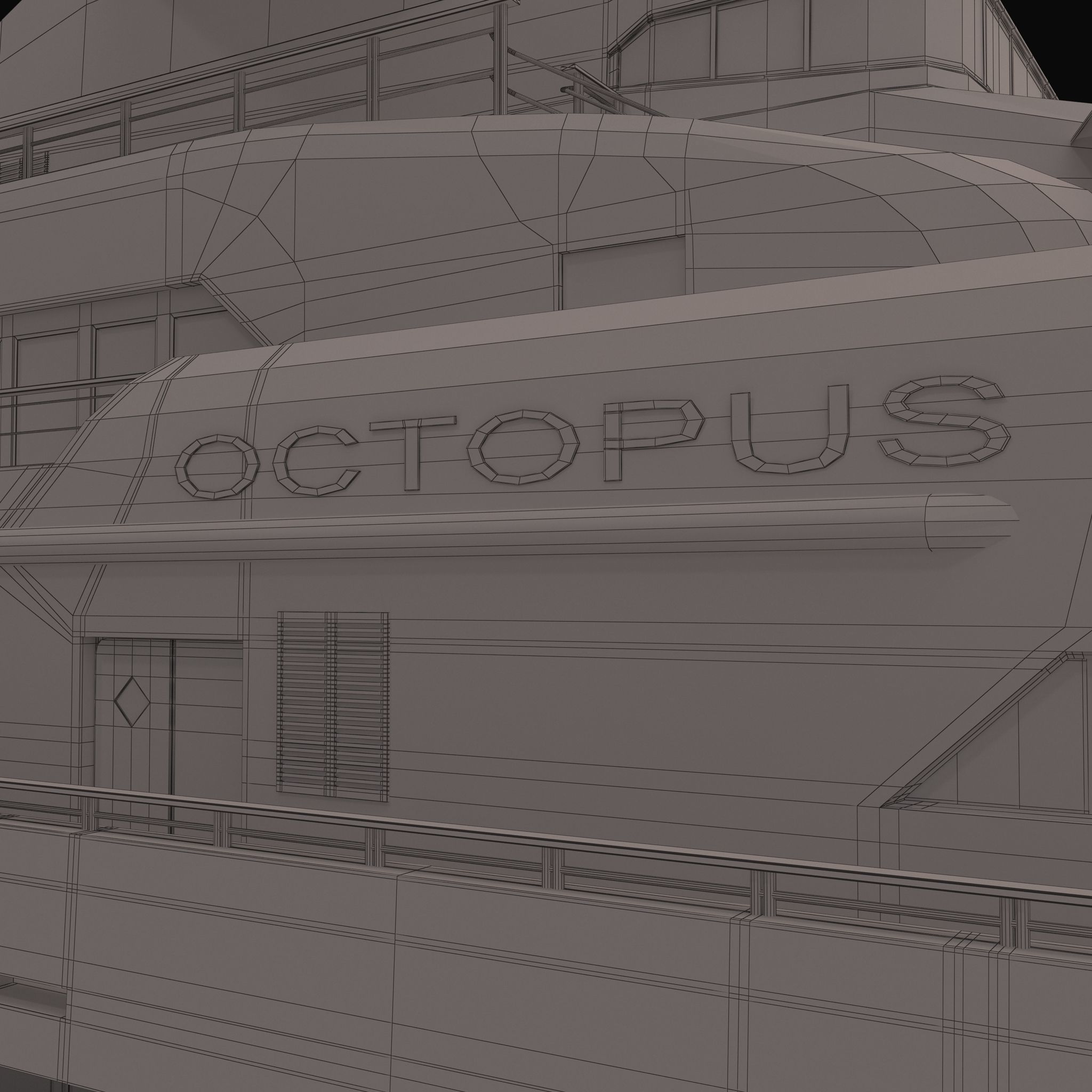 Octopus Yacht Low-poly 3D model_80