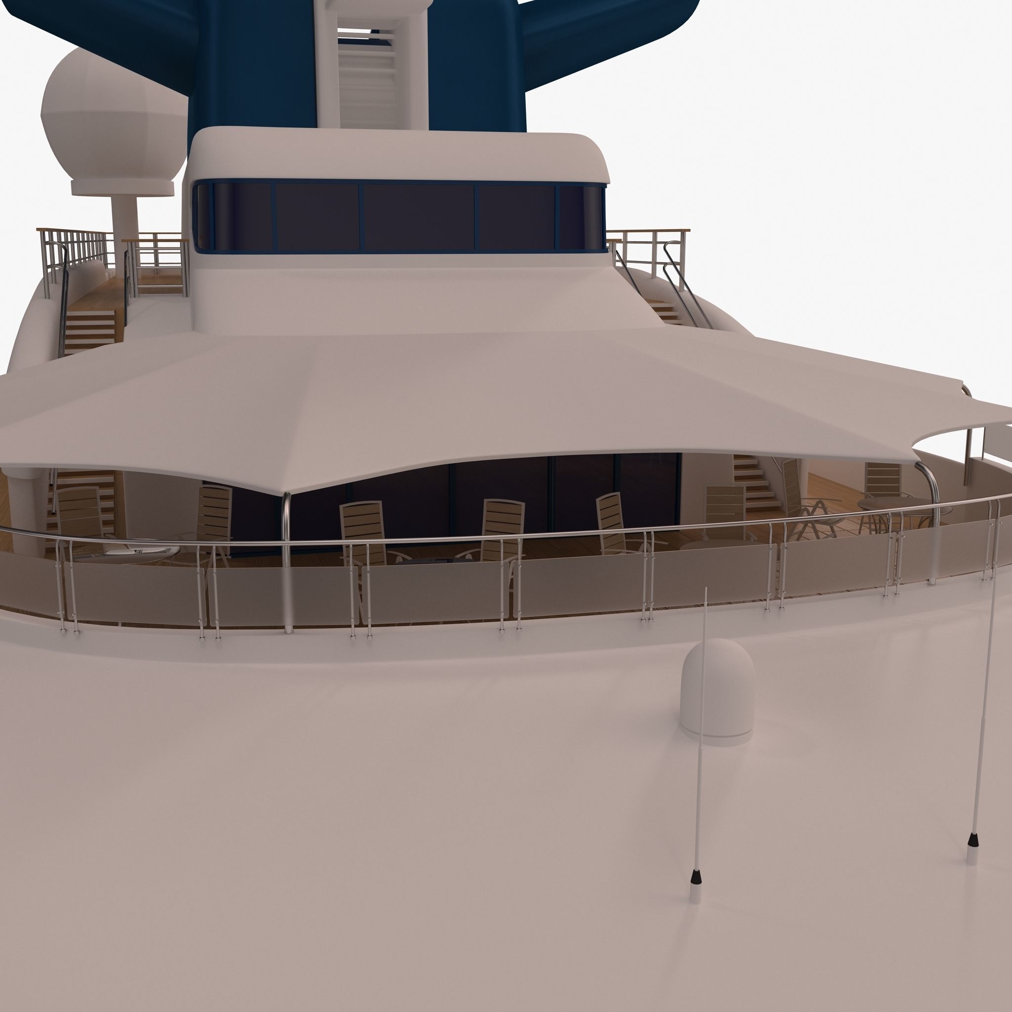 Octopus Yacht Low-poly 3D model_28