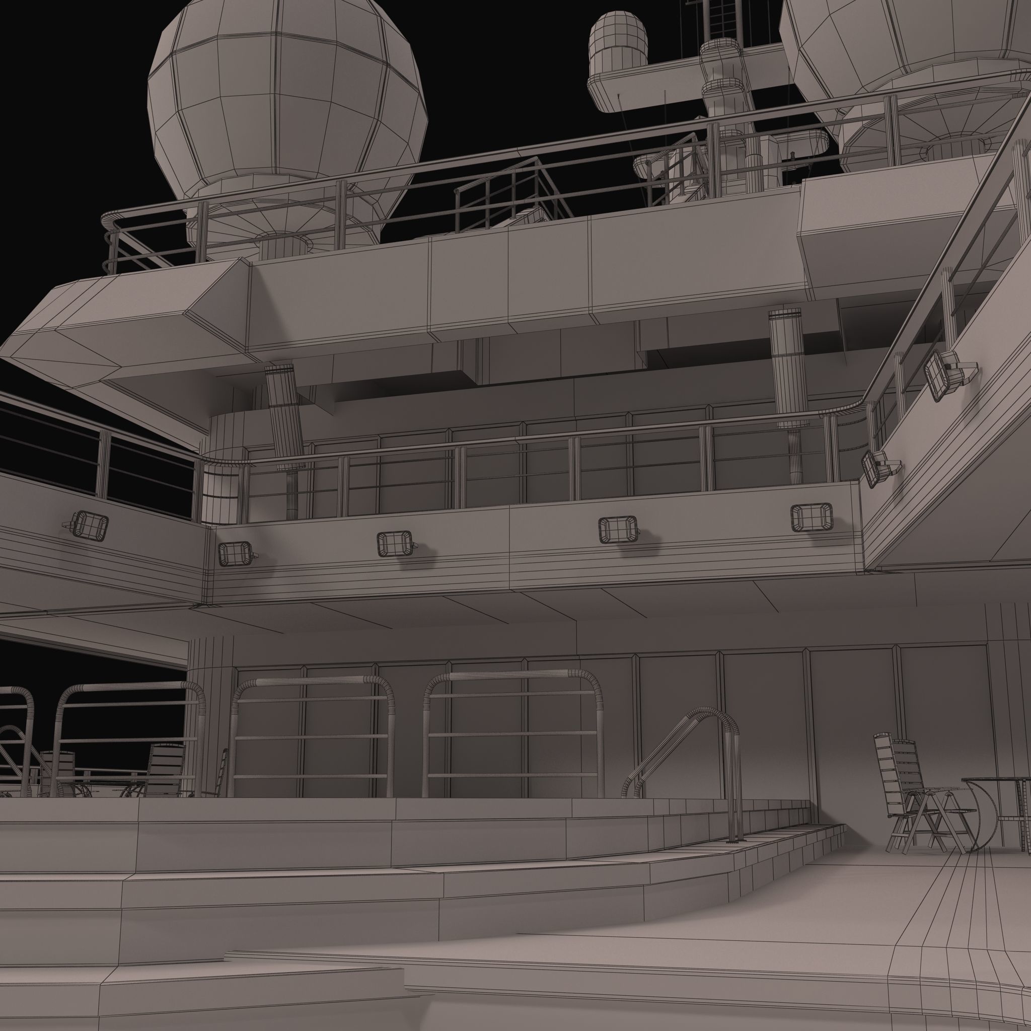 Octopus Yacht Low-poly 3D model_74
