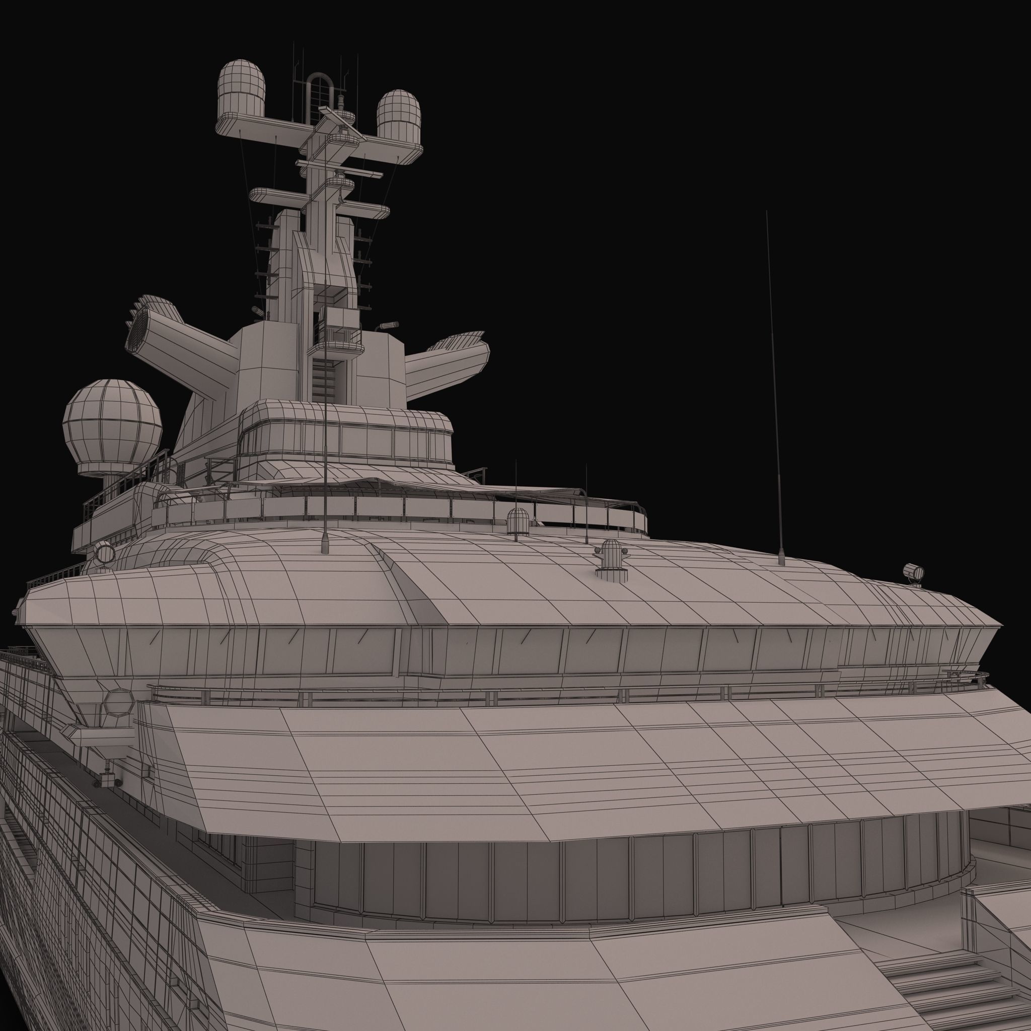 Octopus Yacht Low-poly 3D model_64