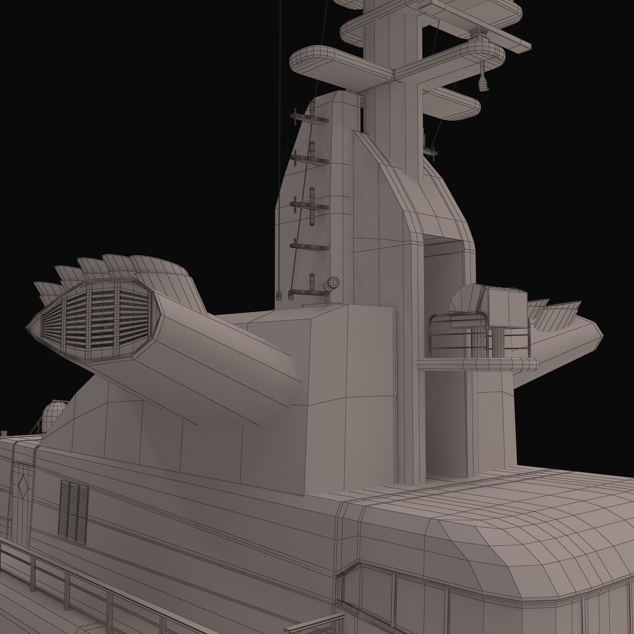 Octopus Yacht Low-poly 3D model_72