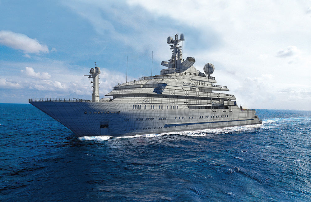 Octopus Yacht Low-poly 3D model_18