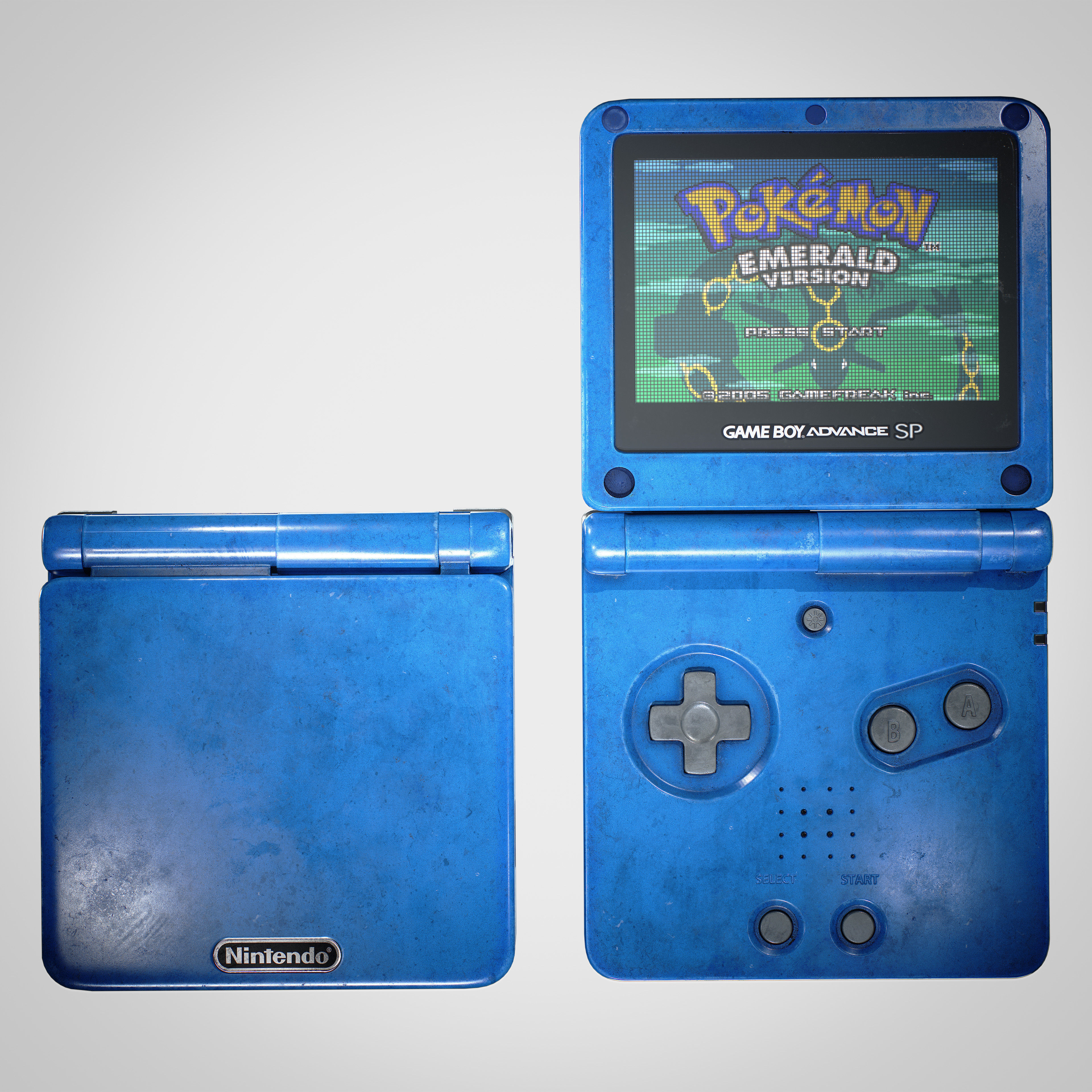 Gameboy Advance SP Bundle pack Low-poly 3D model_2