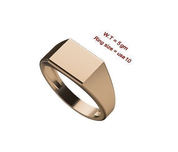 Square Signet Ring 3D print model