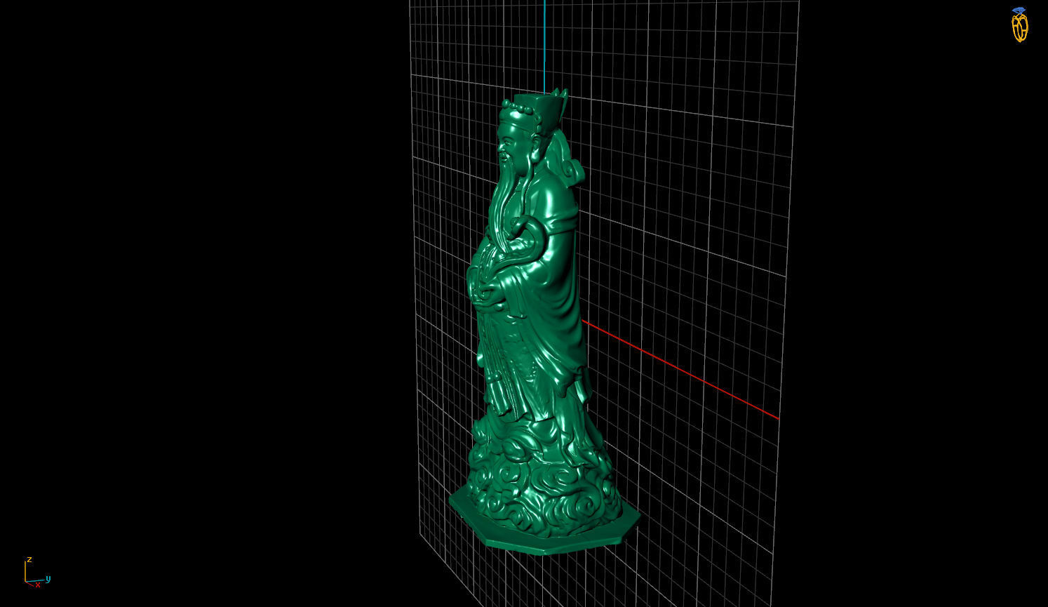 God of wealth 3D print model_3