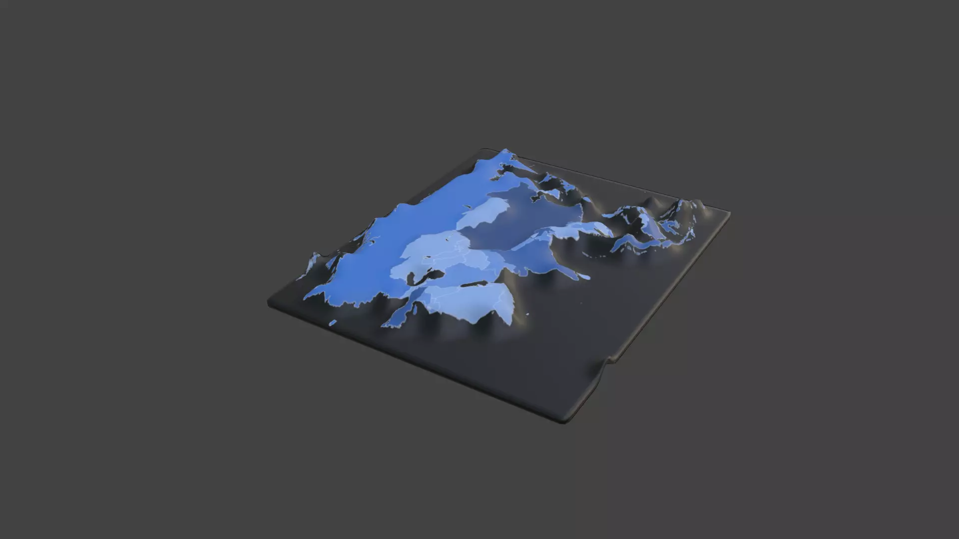 Asia Map 3D print model_0