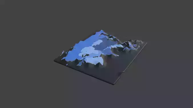 Asia Map 3D print model