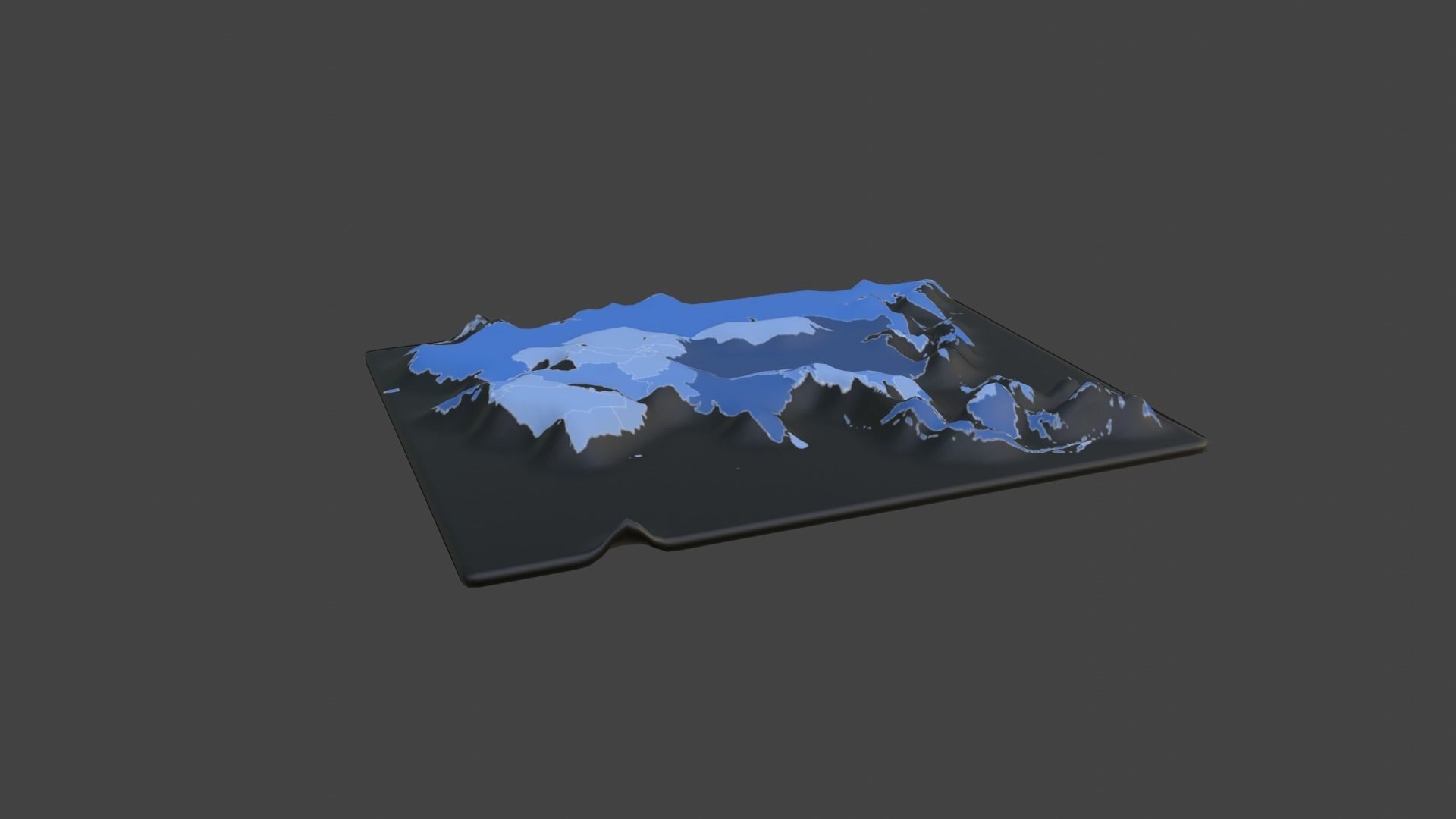 Asia Map 3D print model_1