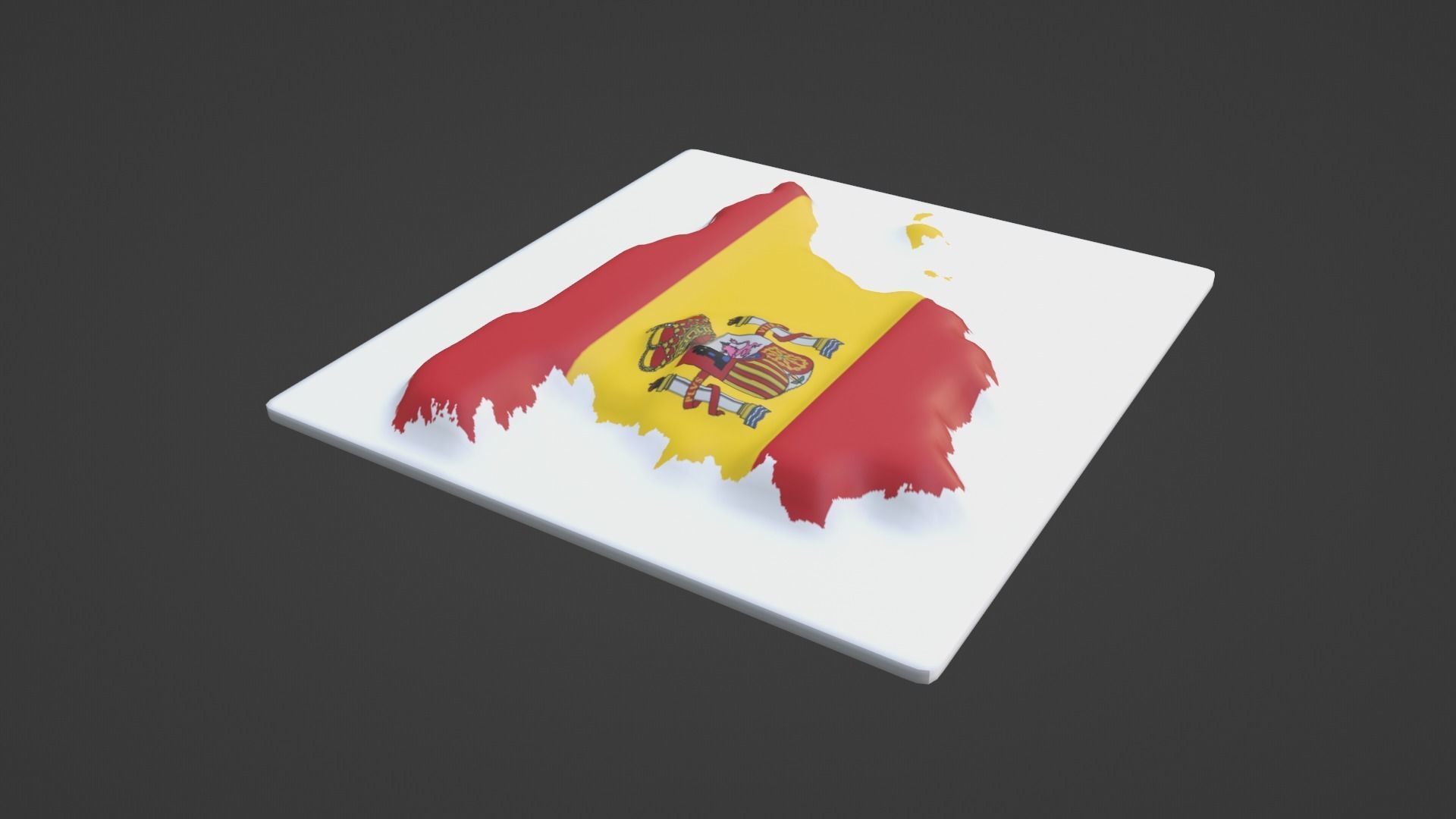 Spain Map 3D print model_1