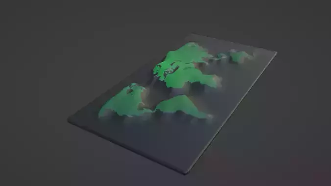 World Map 3D print model