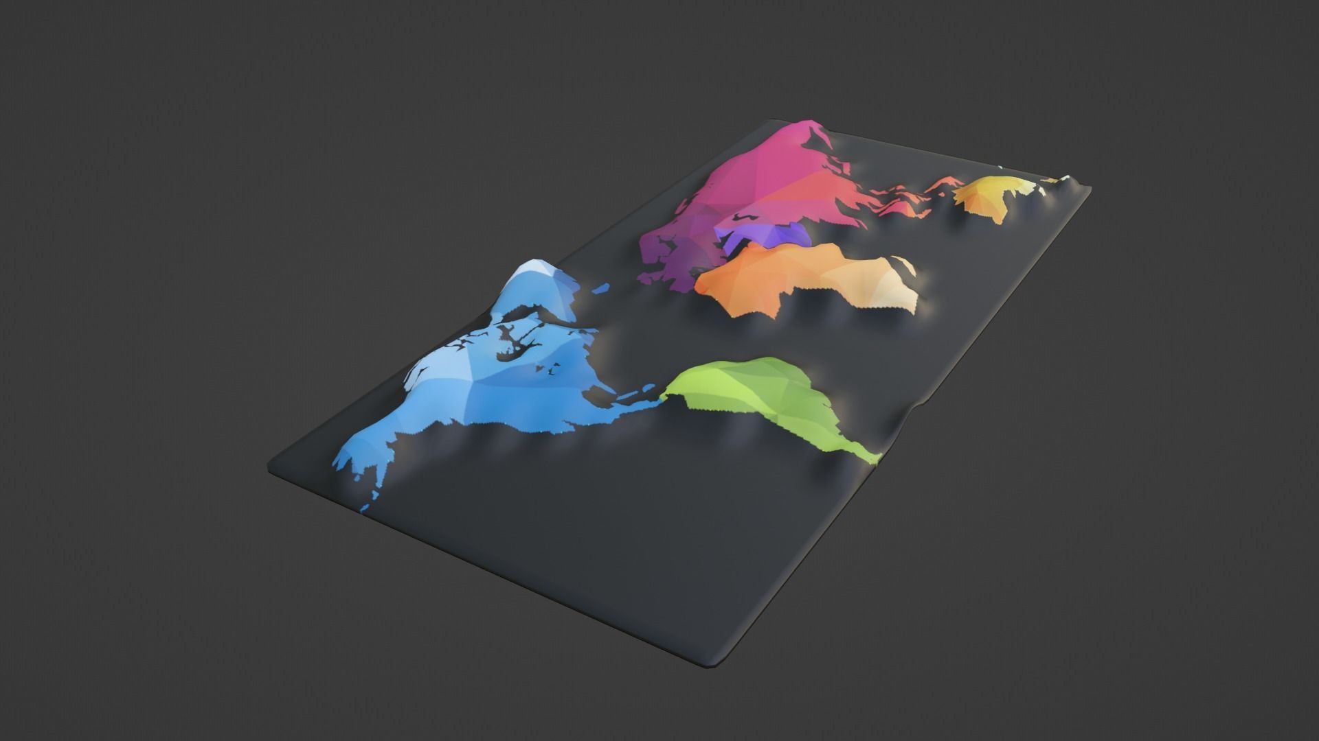 World Map 3D print model_1
