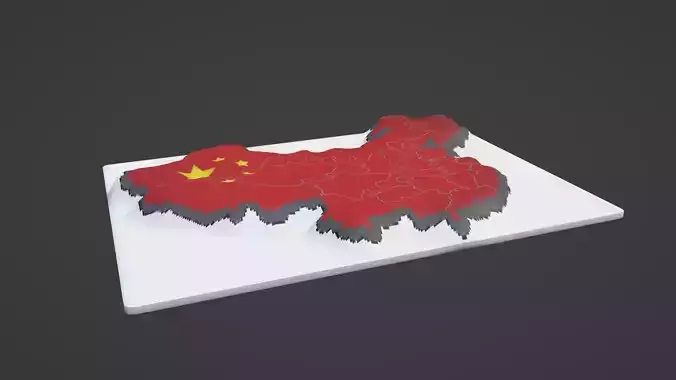 China Map 3D print model