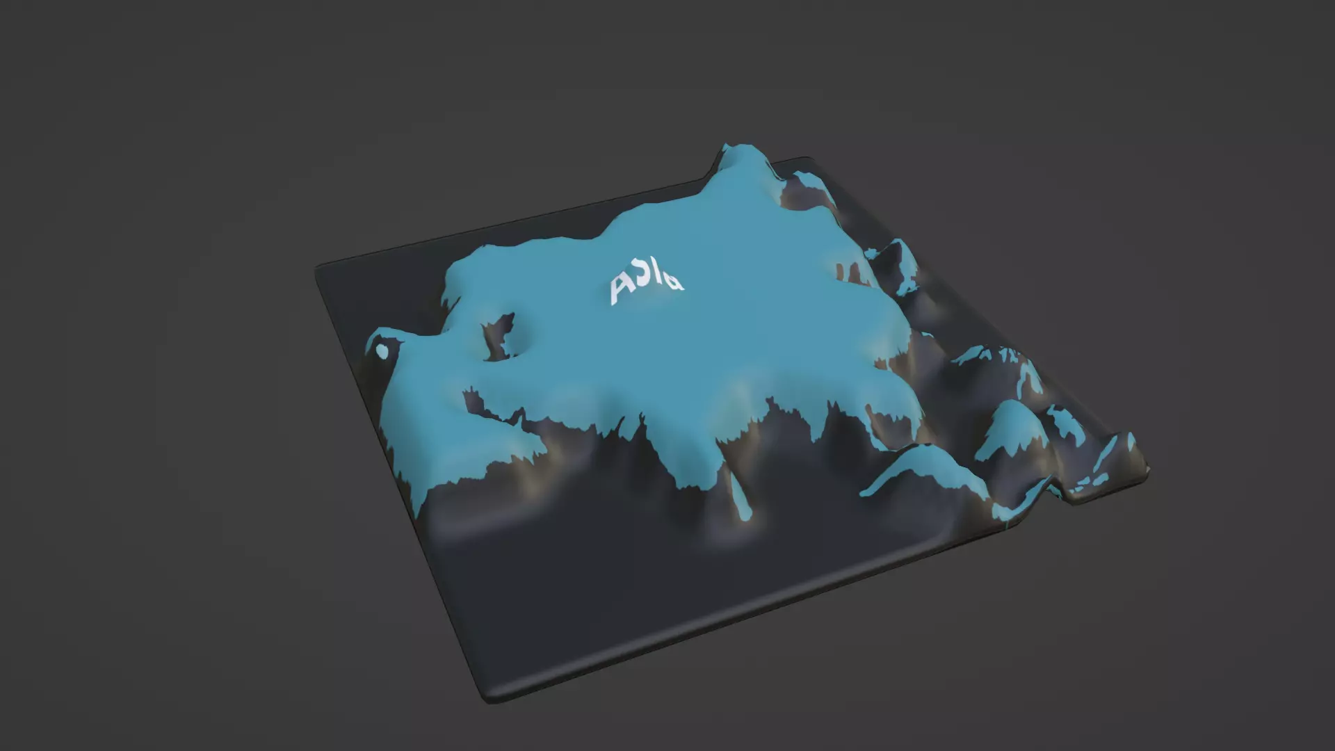 Asia Map 3D print model_0