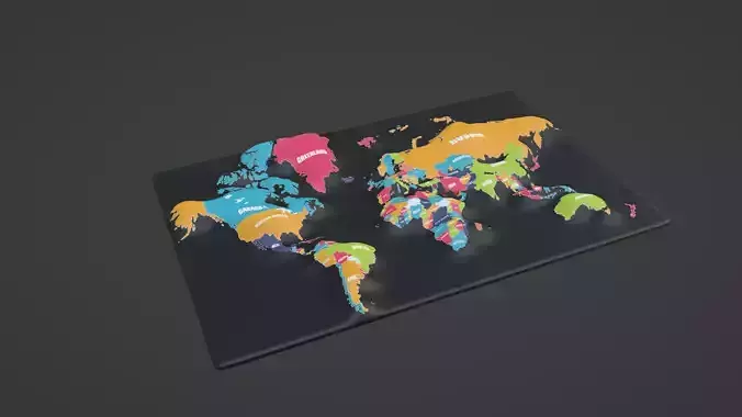 World Map 3D print model