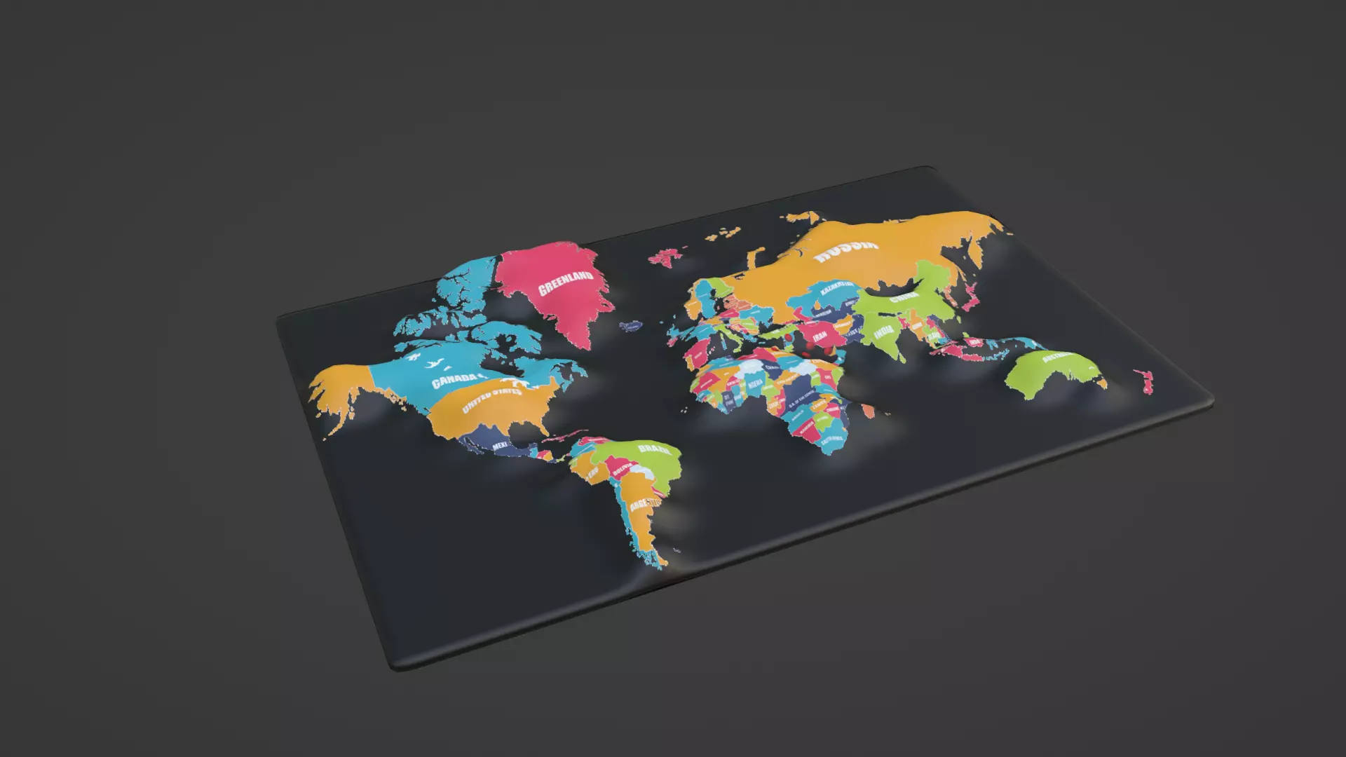 World Map 3D print model_0