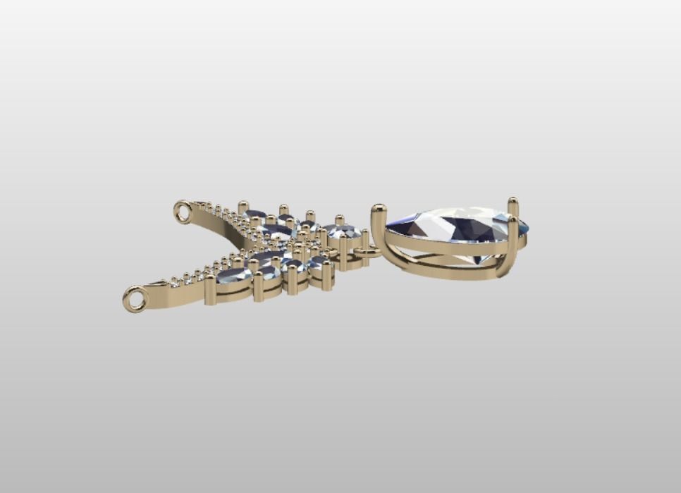 Angel Wing Pendant 3D print model_1