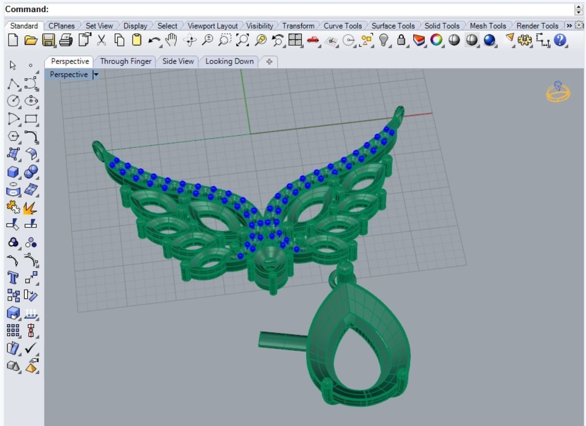 Angel Wing Pendant 3D print model_3