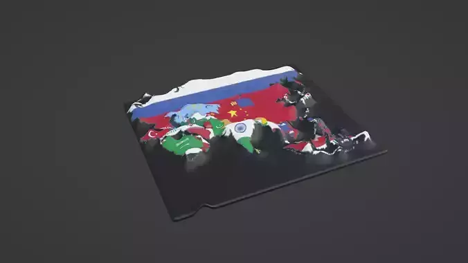 Asia Map 3D print model