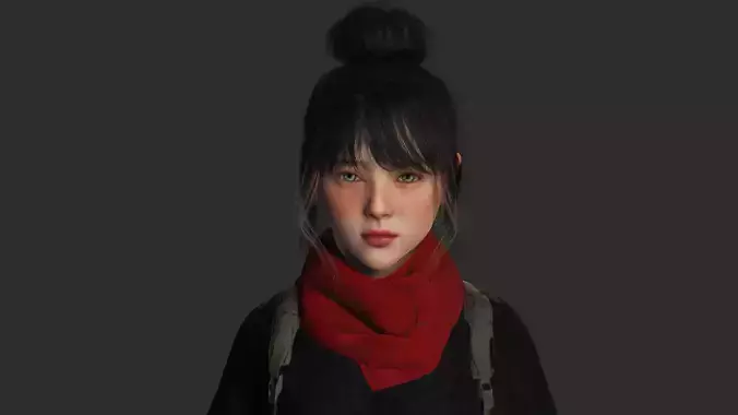 Yong Shin - AAA 3D REALISTIC CHARACTER ASIAN JAPANESE KOREAN KID Low-poly 3D model
