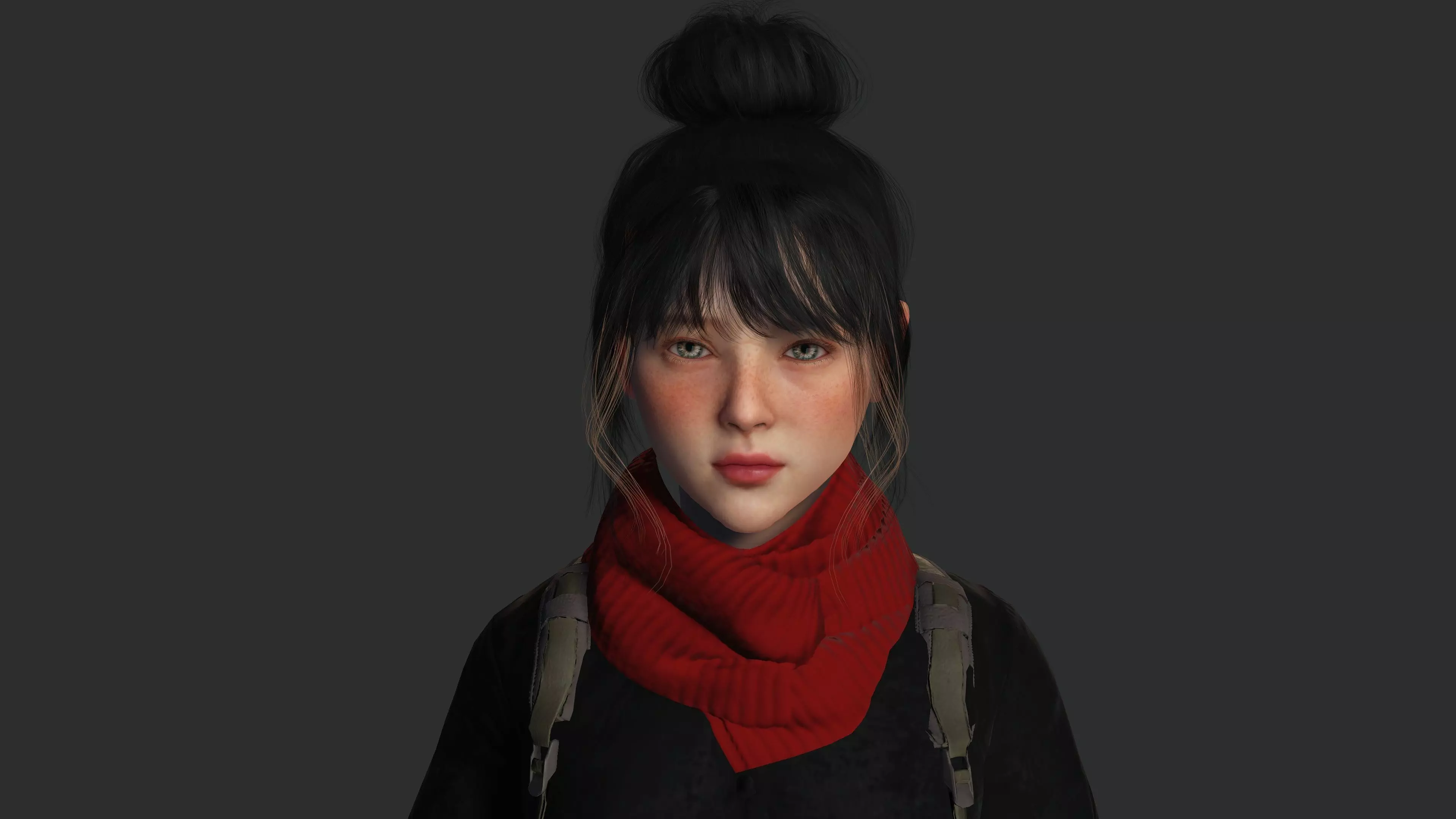 Yong Shin - AAA 3D REALISTIC CHARACTER ASIAN JAPANESE KOREAN KID Low-poly 3D model_0