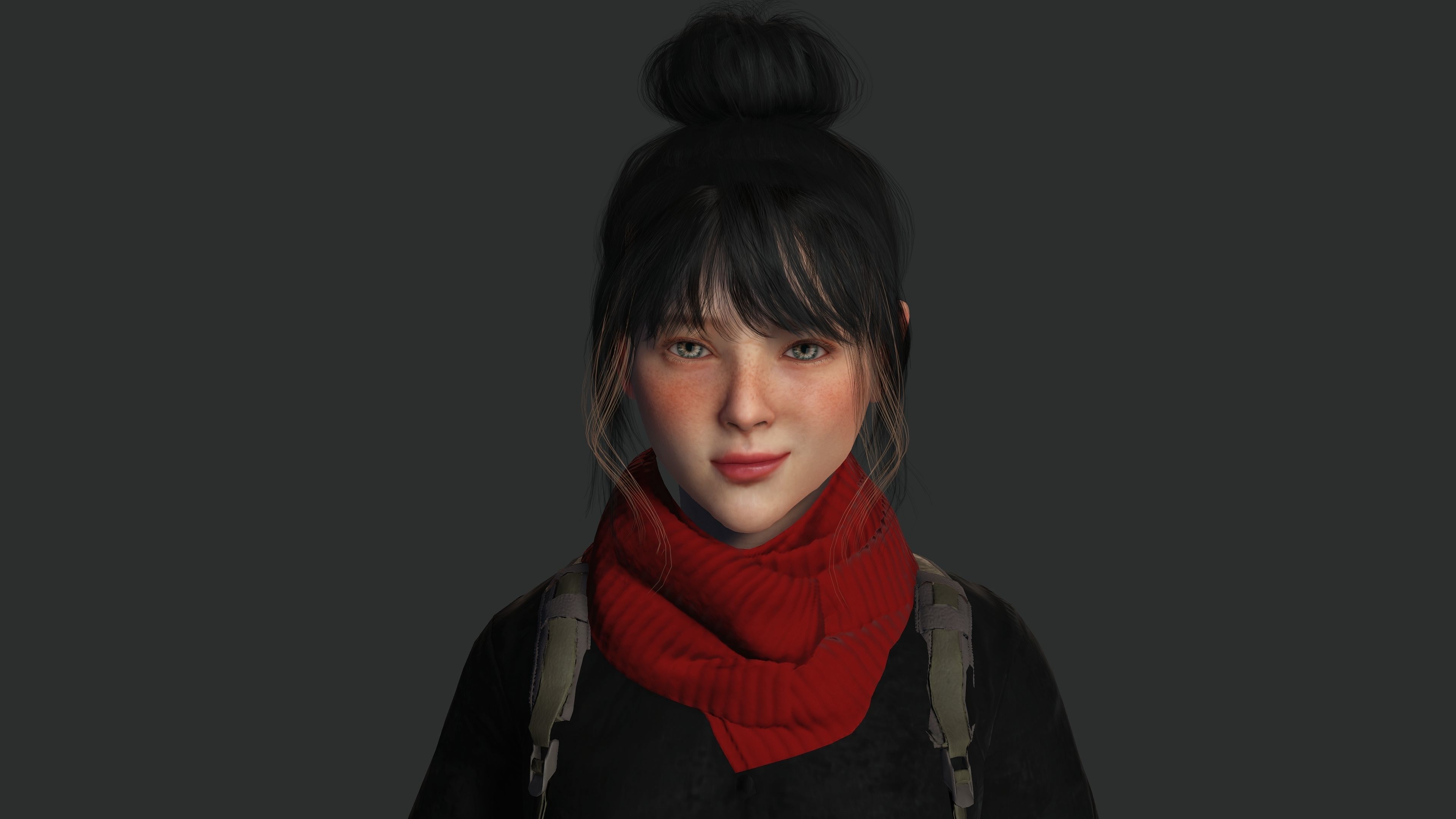 Yong Shin - AAA 3D REALISTIC CHARACTER ASIAN JAPANESE KOREAN KID Low-poly 3D model_6