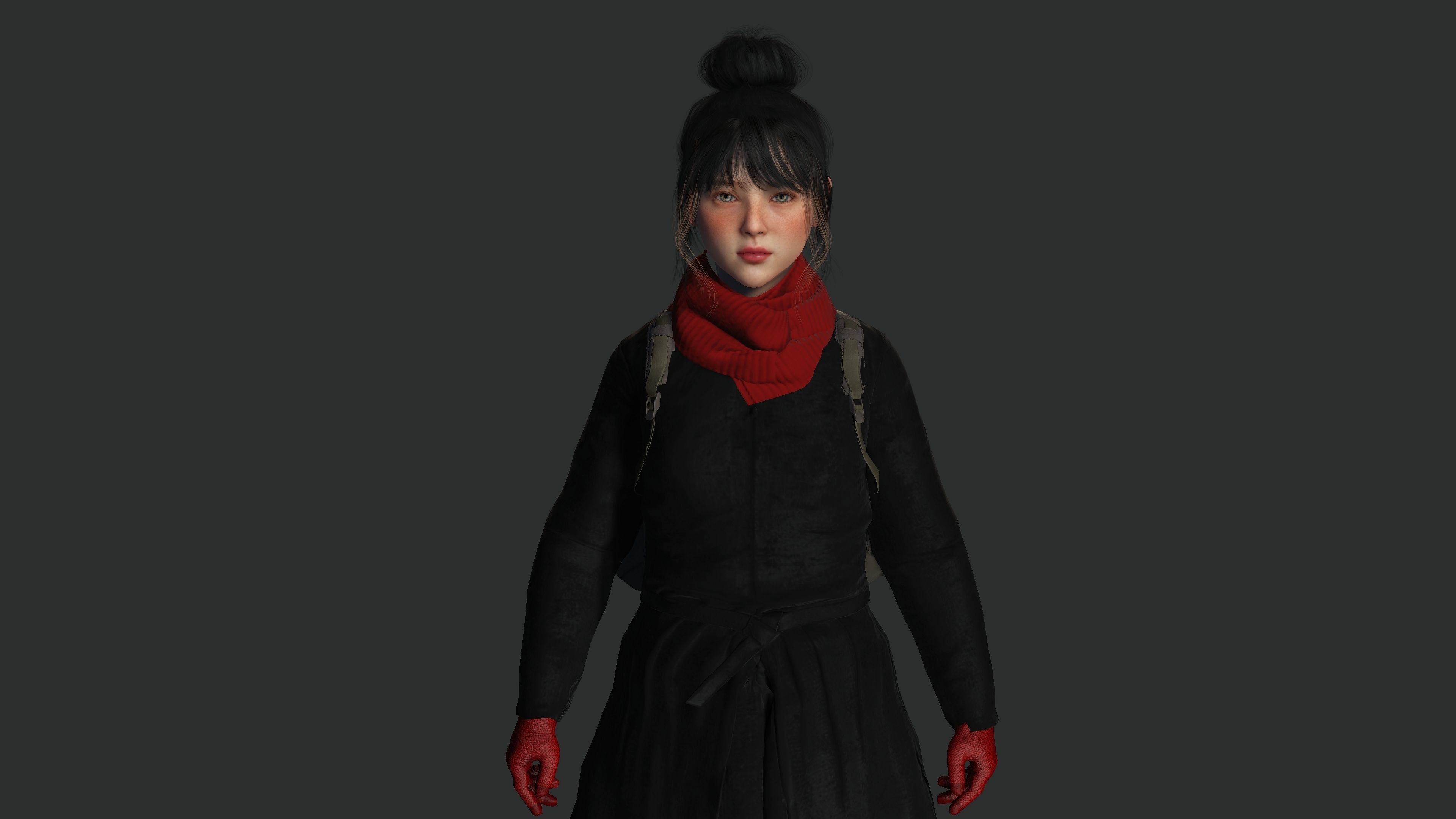 Yong Shin - AAA 3D REALISTIC CHARACTER ASIAN JAPANESE KOREAN KID Low-poly 3D model_4