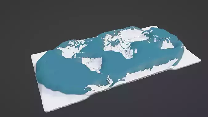 World Map 3D print model