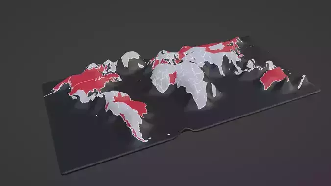 World Map 3D print model